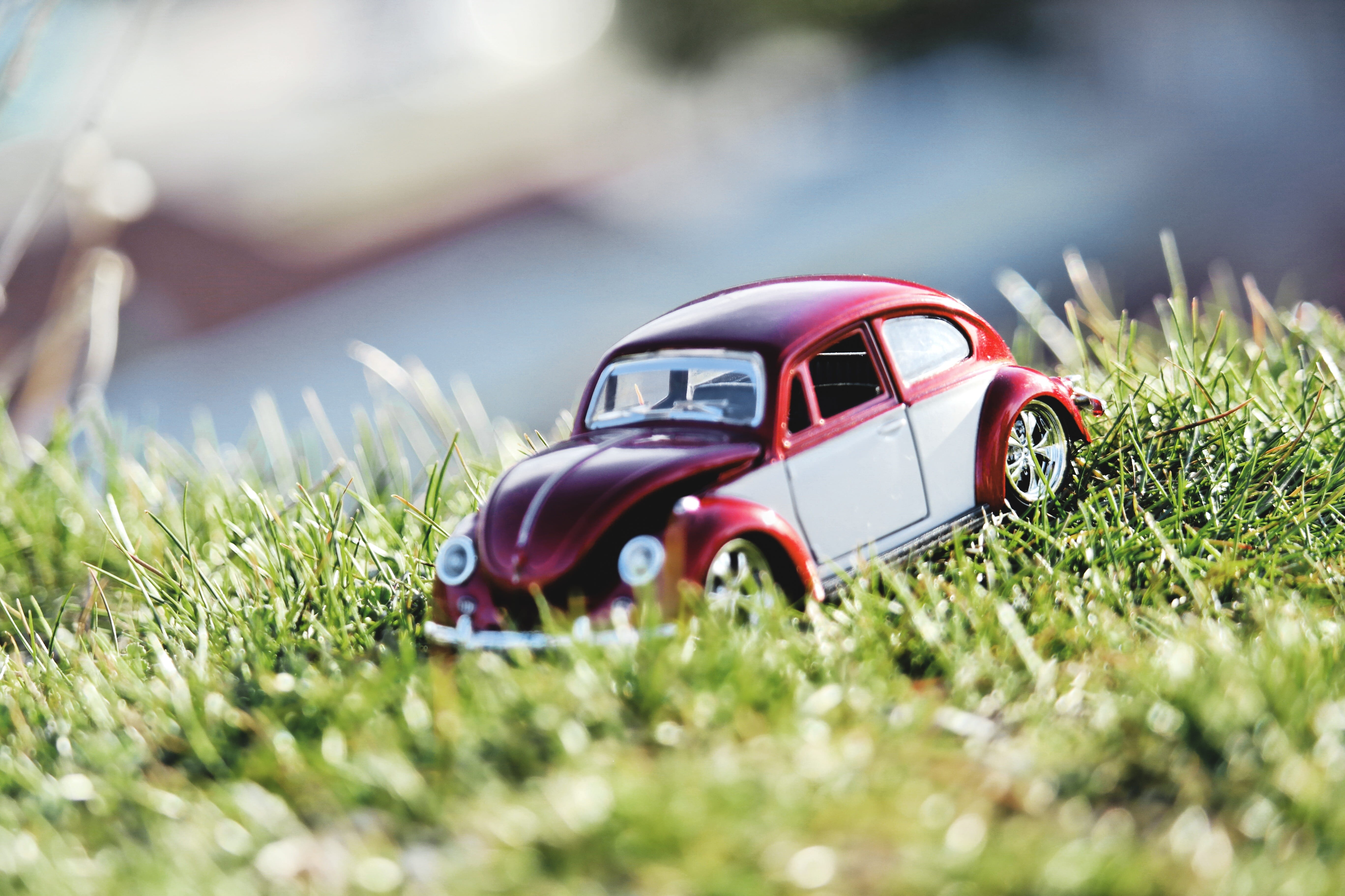 motor vehicle, color, plant, coupe, silver colored, selective focus, toy car, summer, chrome, mode of transportation, old, scale, parking car, model, oldtimer, HD Wallpaper