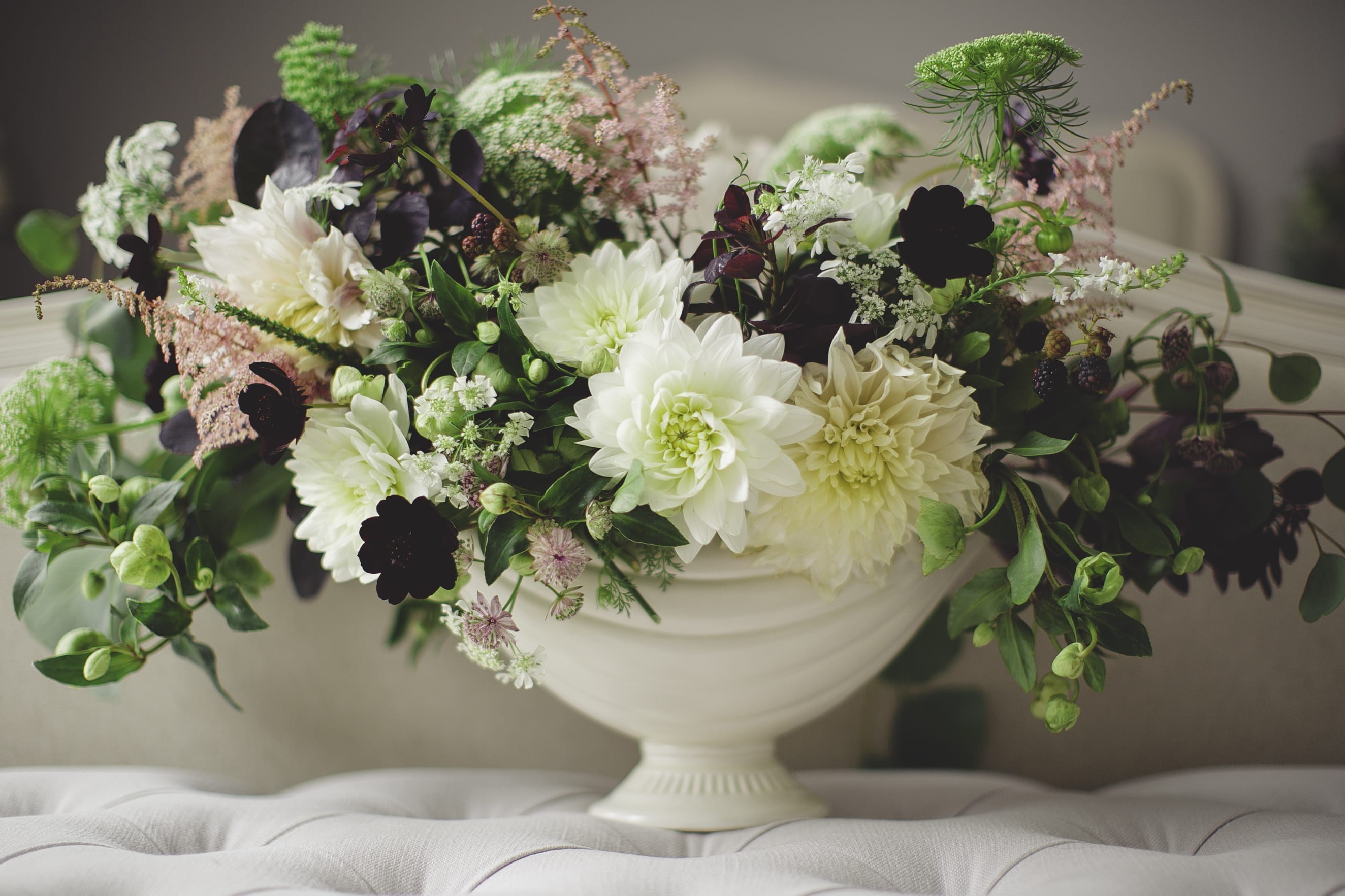 table, gift idea, mix of flower, indoors, bunch of flowers, plant part, flower head, pastel, flowering plant, tufted, bouquet, lush, white color, freshness, HD Wallpaper