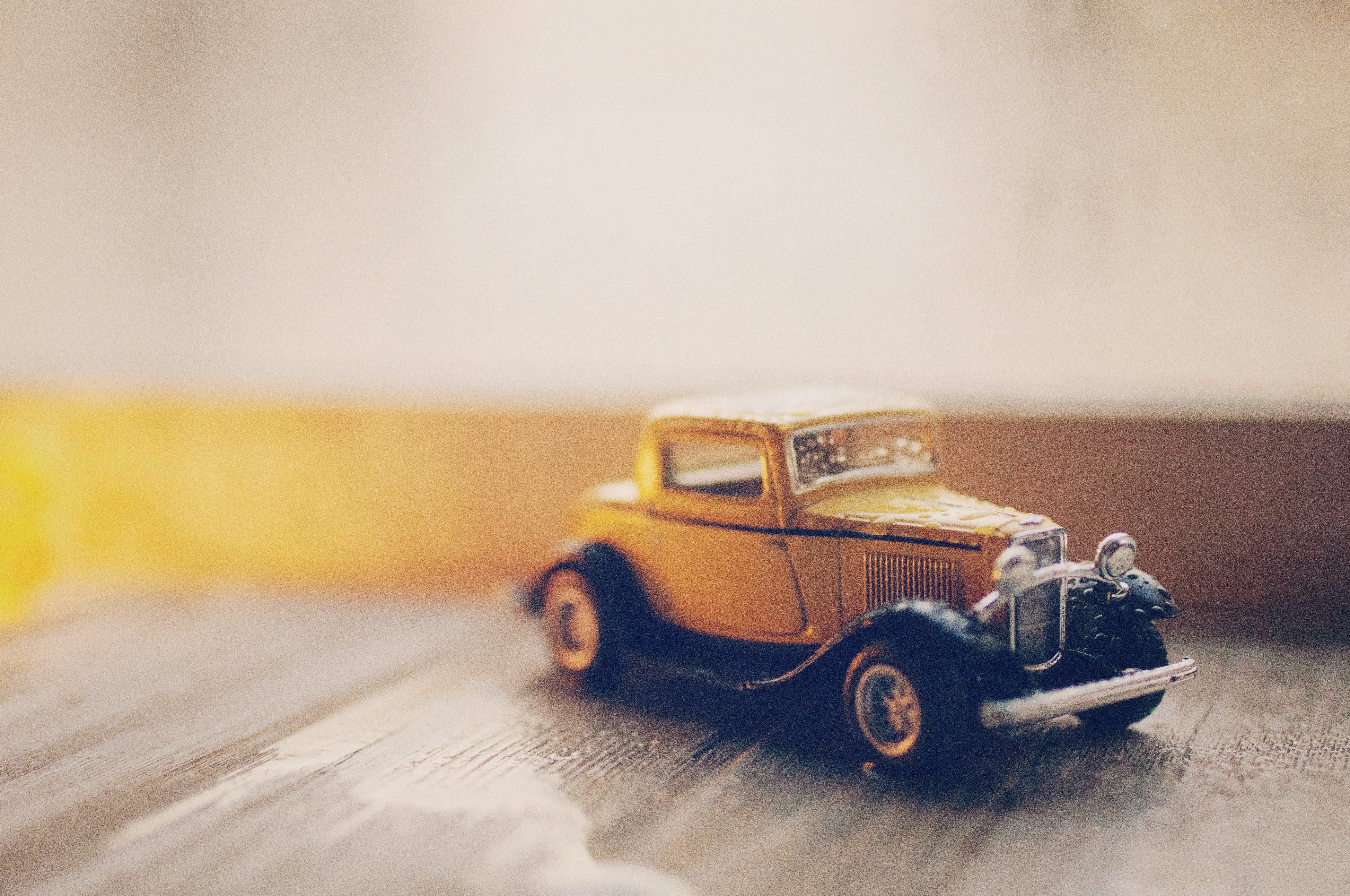 coupe, small, gray, transportation, dirt road, road, play, cast, vintage, jeep, selective, wood - material, miniature, selective focus, fun, innocence, HD Wallpaper