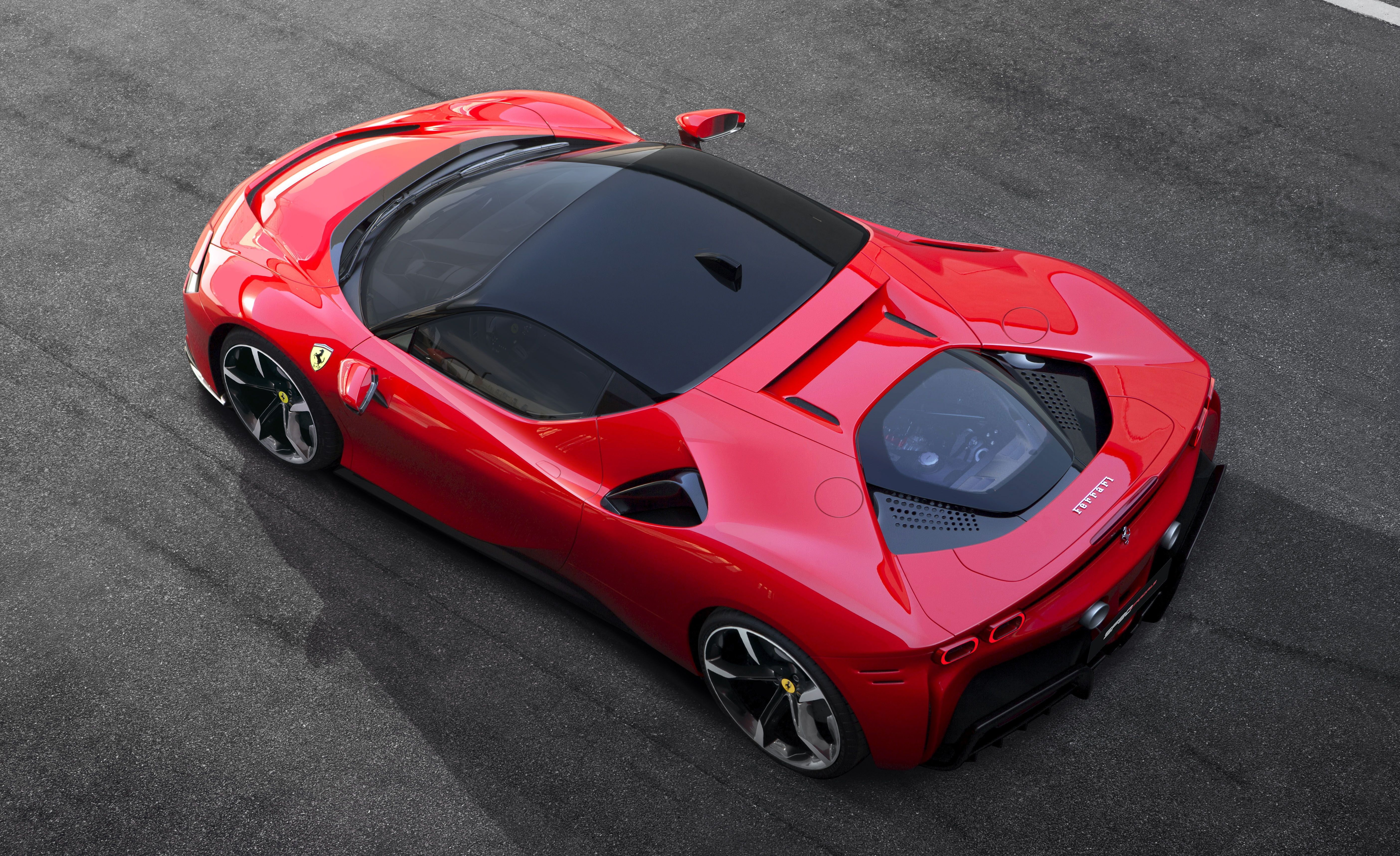 racing, red, Ferrari, race cars, Stradale, SF90, 5K, HD Wallpaper