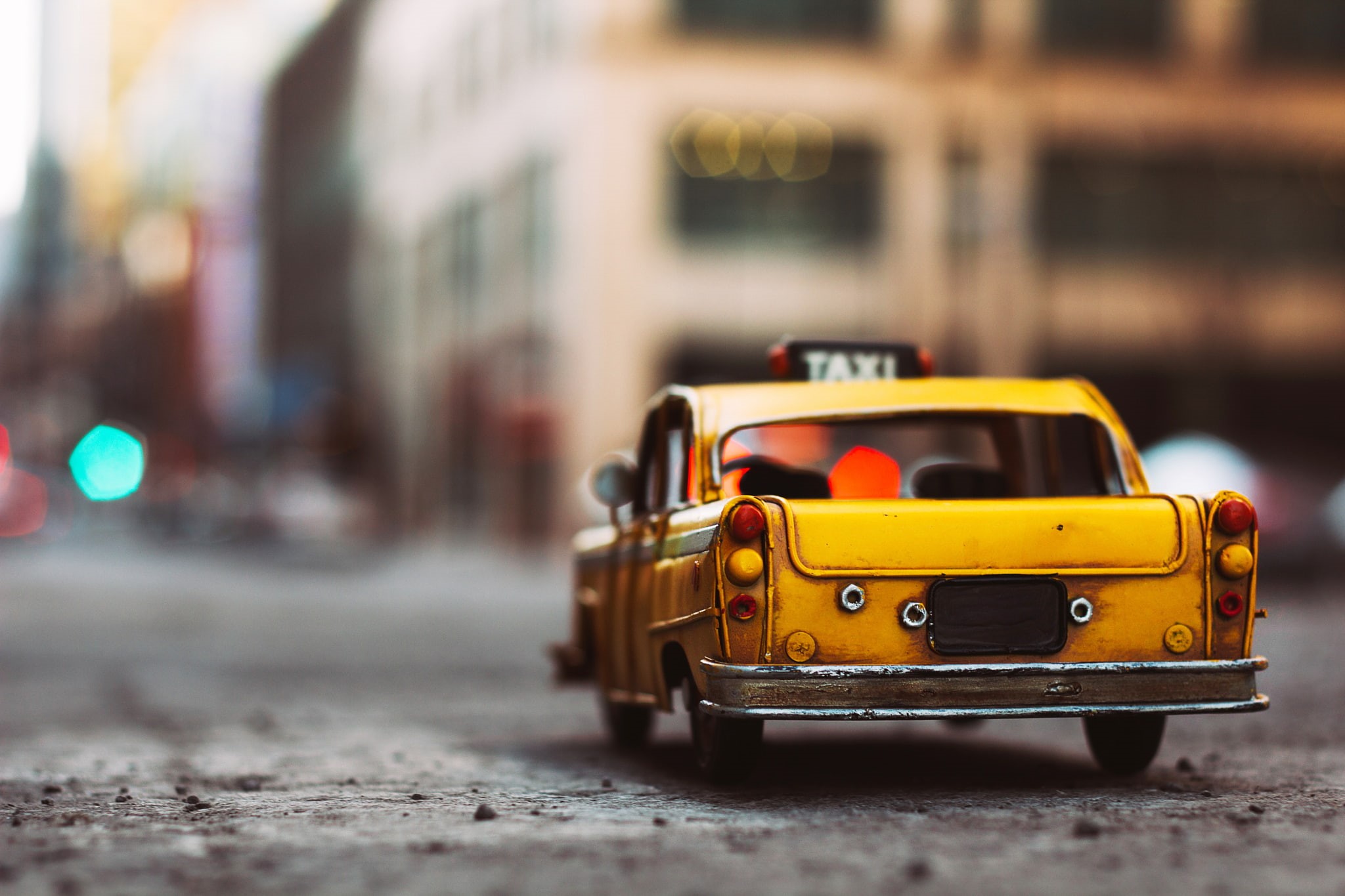 model, miniature, street, 1080P, toy, taxi, asphalt, car model, car, HD Wallpaper