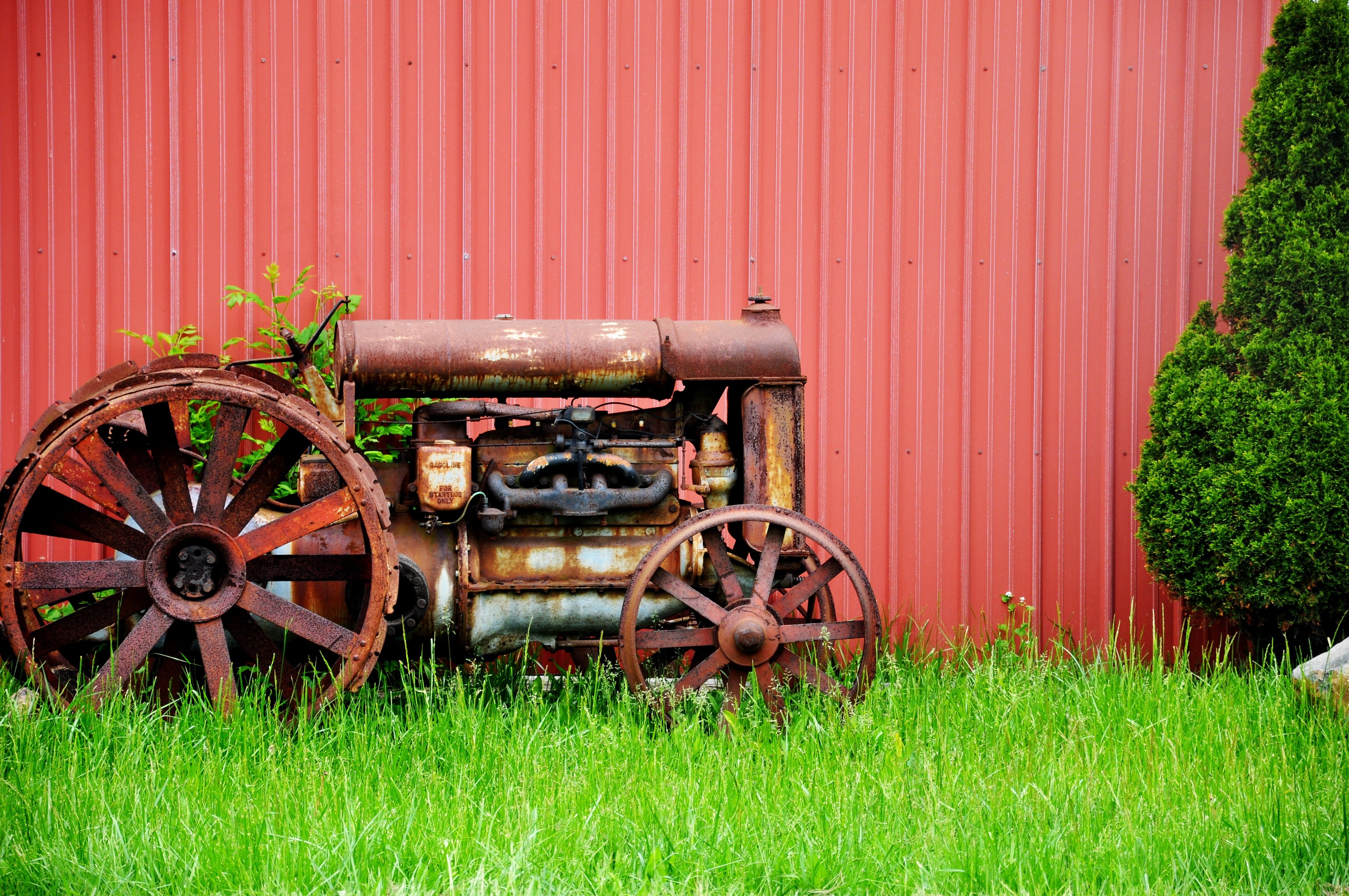 grass, agricultural machinery, farming, retro, rural, green, machinery, metal, damaged, transportation, rusty, wheel, machine, field, brown, plant, nature, HD Wallpaper