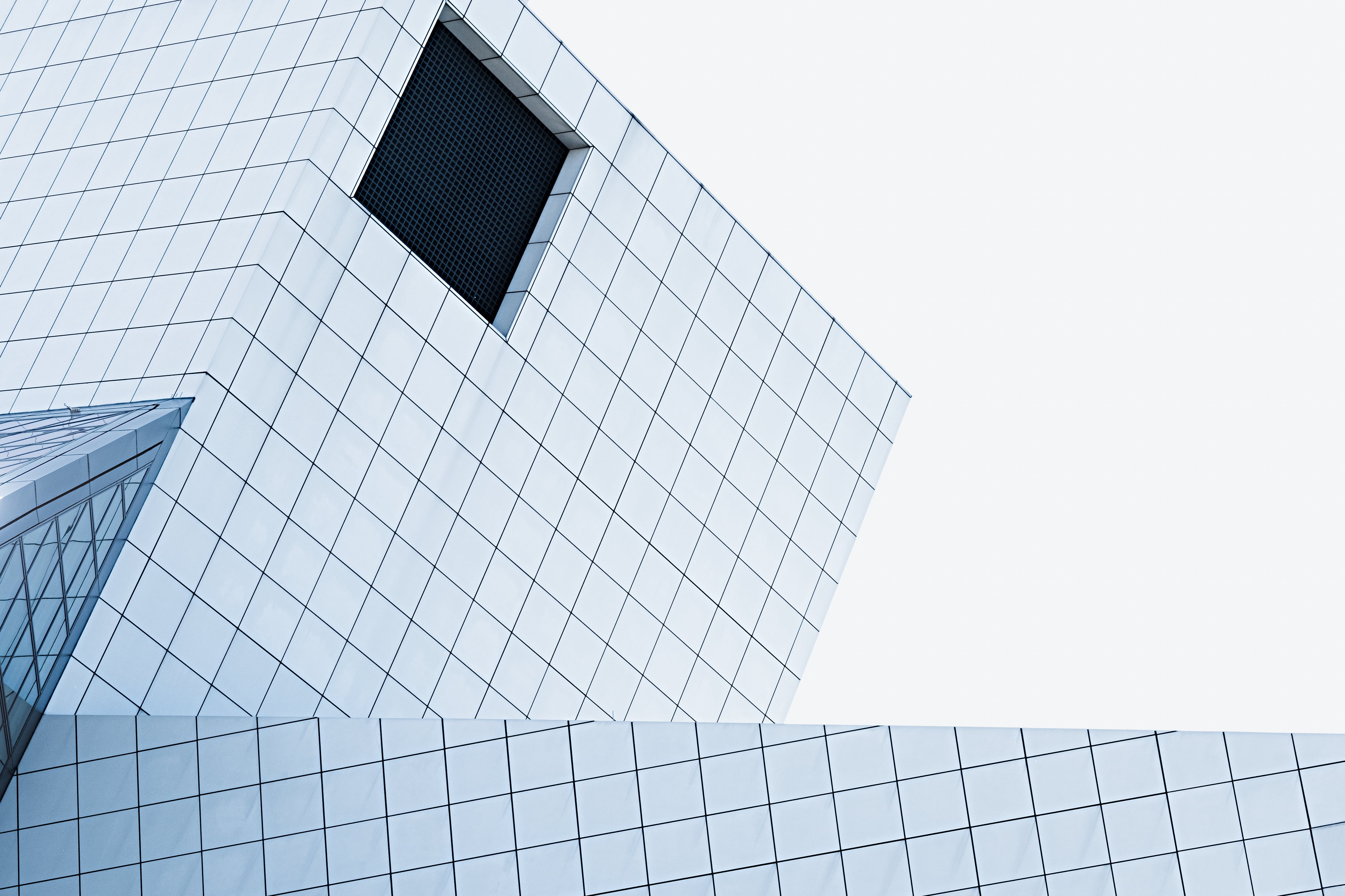 hole, window, tower, architecture, nature, city, built Structure, office building exterior, design, finance, office, office Building, white, no people, HD Wallpaper