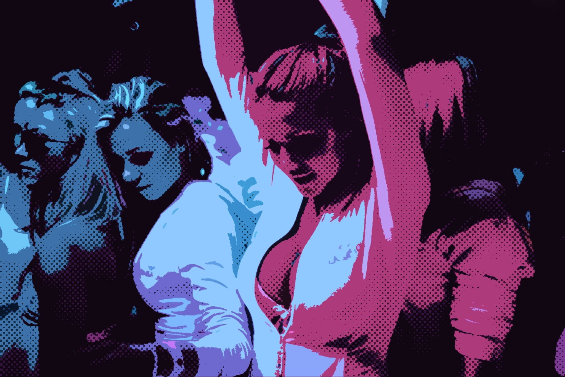 Halftone Pattern, Sensation White, cutout, women, photo manipulation, 1080P, HD Wallpaper