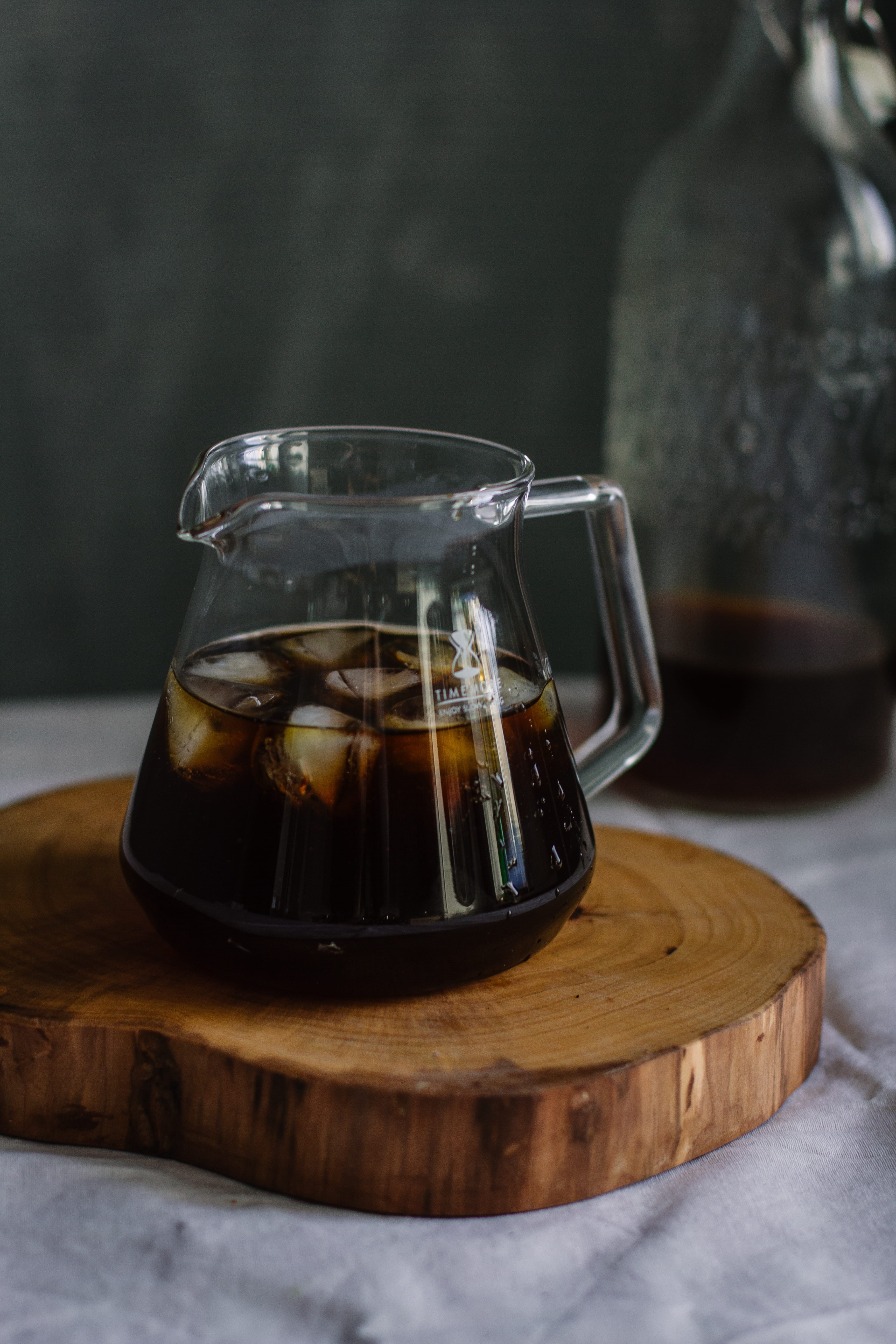 coffee drink, pitcher - jug, cold temperature, refreshment, alternative, bottle, coffee, transparent, board, ice, food and drink, cold, food, table, jar, Phone HD Wallpaper