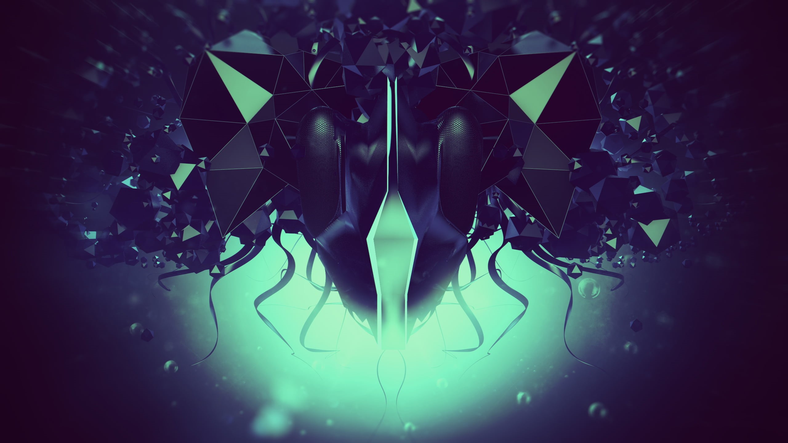 render, close-up, backgrounds, nature, light - natural phenomenon, creativity, indoors, particle, science, illuminated, computer Graphic, digital, mirror, HD Wallpaper