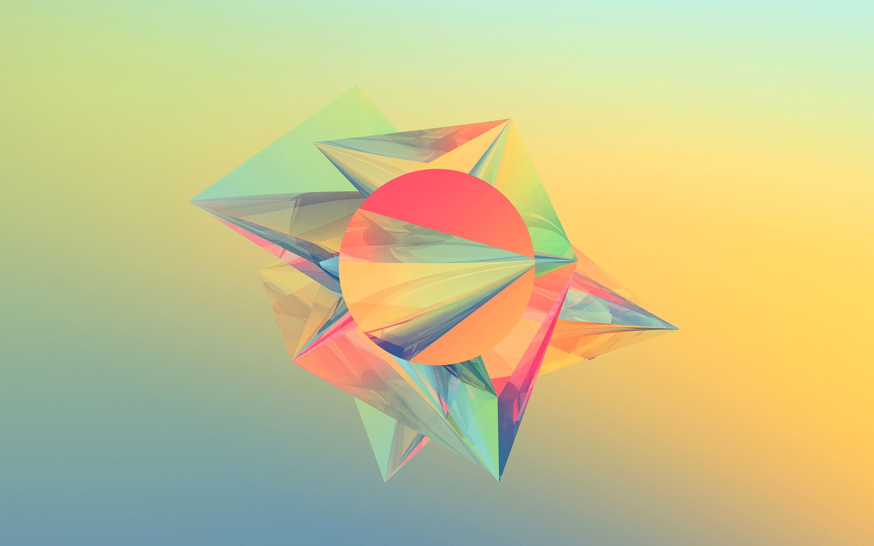 red, backdrop, two-dimensional Shape, mid-air, colored background, futuristic, 2K, abstract, geometric Shape, vibrant Color, craft, yellow, single Object, HD Wallpaper