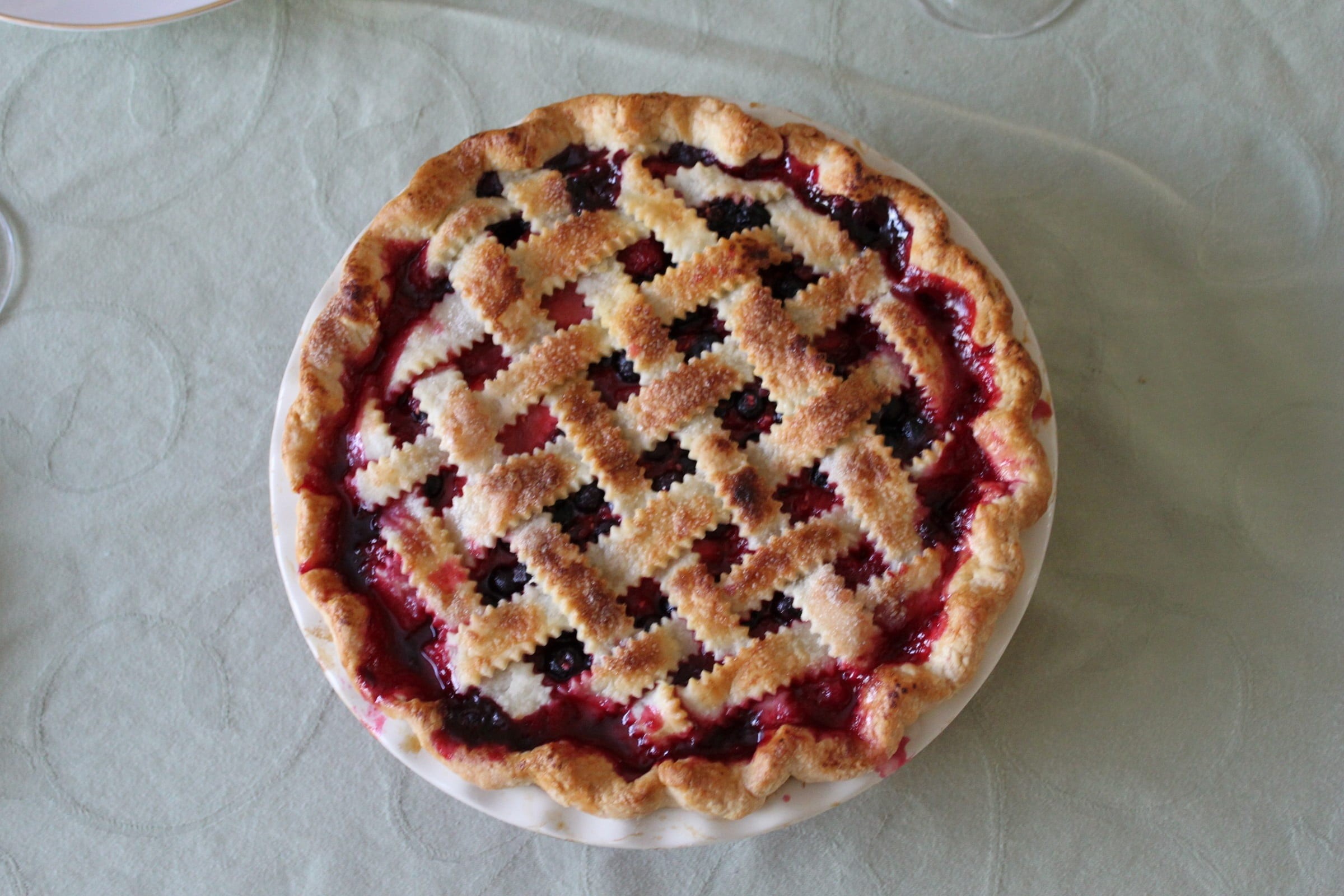 baked, sweet, fresh, indoors, temptation, tasty, indulgence, directly above, apple, baked pastry item, sweet food, cherry pie, lattice, breakfast, unhealthy eating, HD Wallpaper