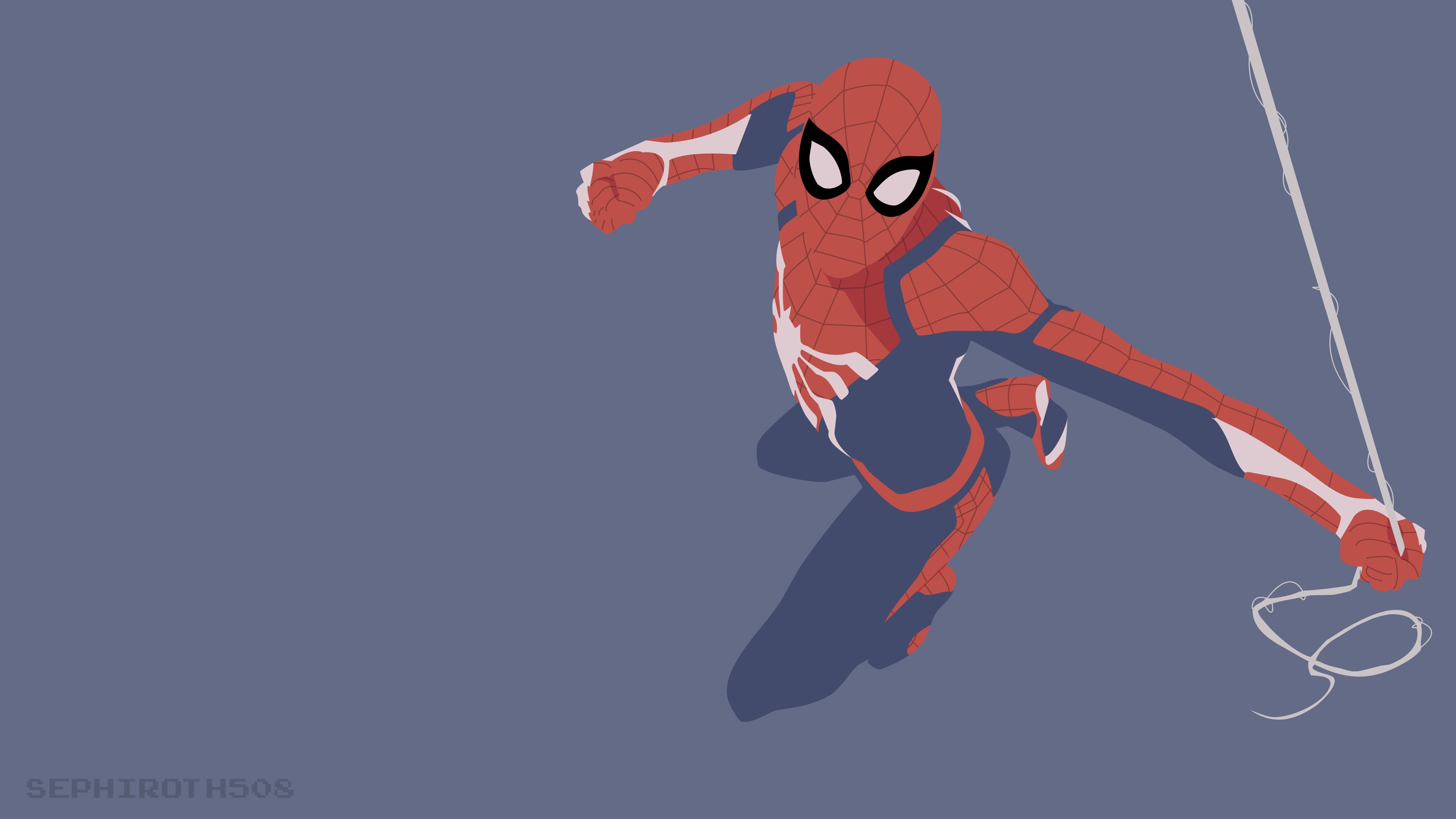 copy space, artist, superheroes, mid-air, hd, kite - toy, sport, low angle view, motion, red, spiderman, 4k, full length, outdoors, nature, artwork, orange color, HD Wallpaper