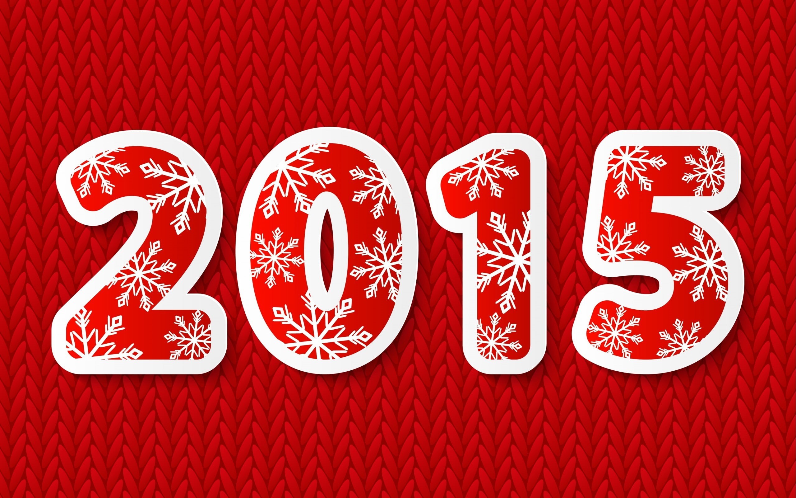 2015, 2K, snow, New Year, HD Wallpaper