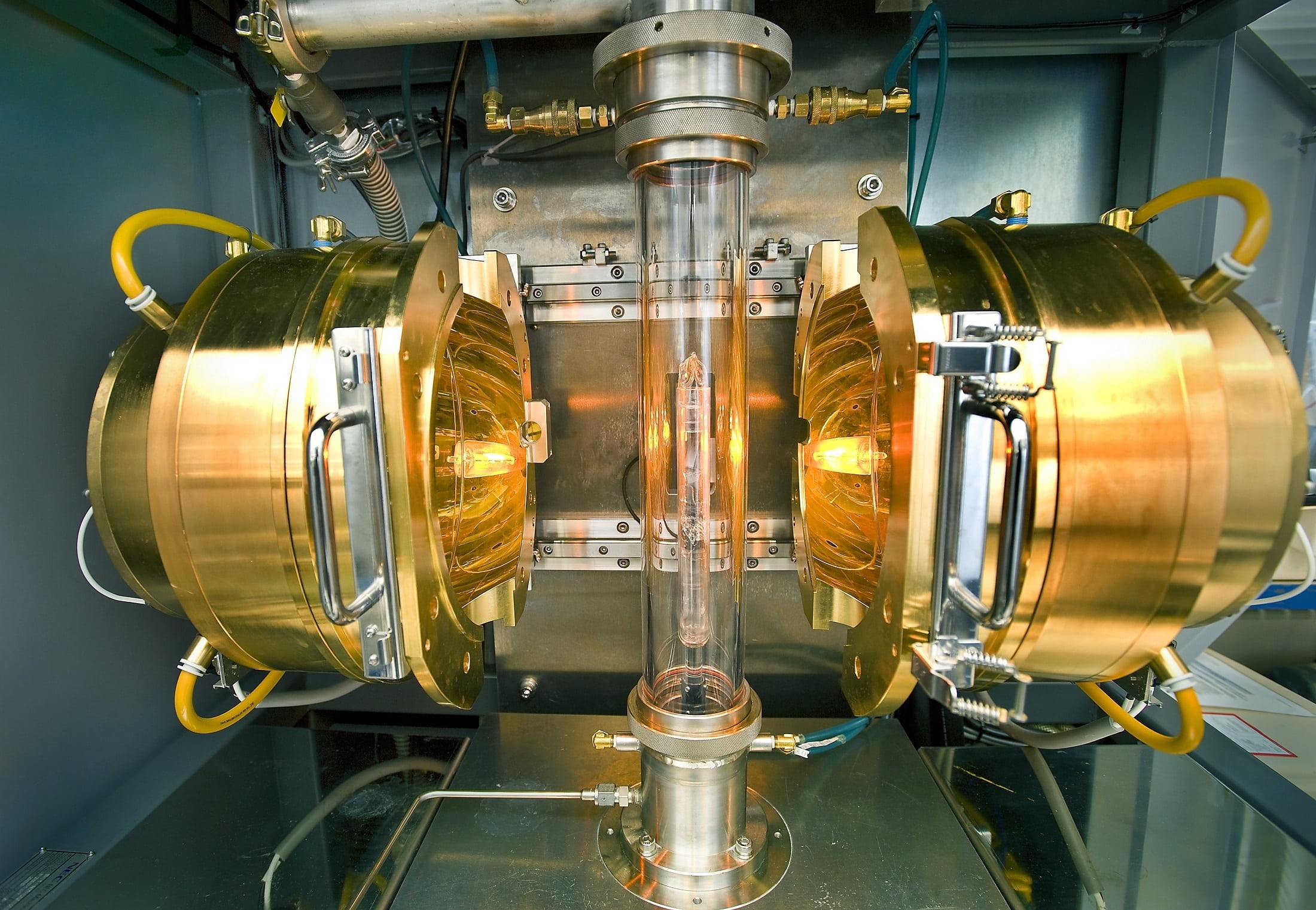 lab, glass - material, factory, 1080P, scientific, tube, container, grow superconducting crystals, machinery, no people, scientists, equipment, research, HD Wallpaper