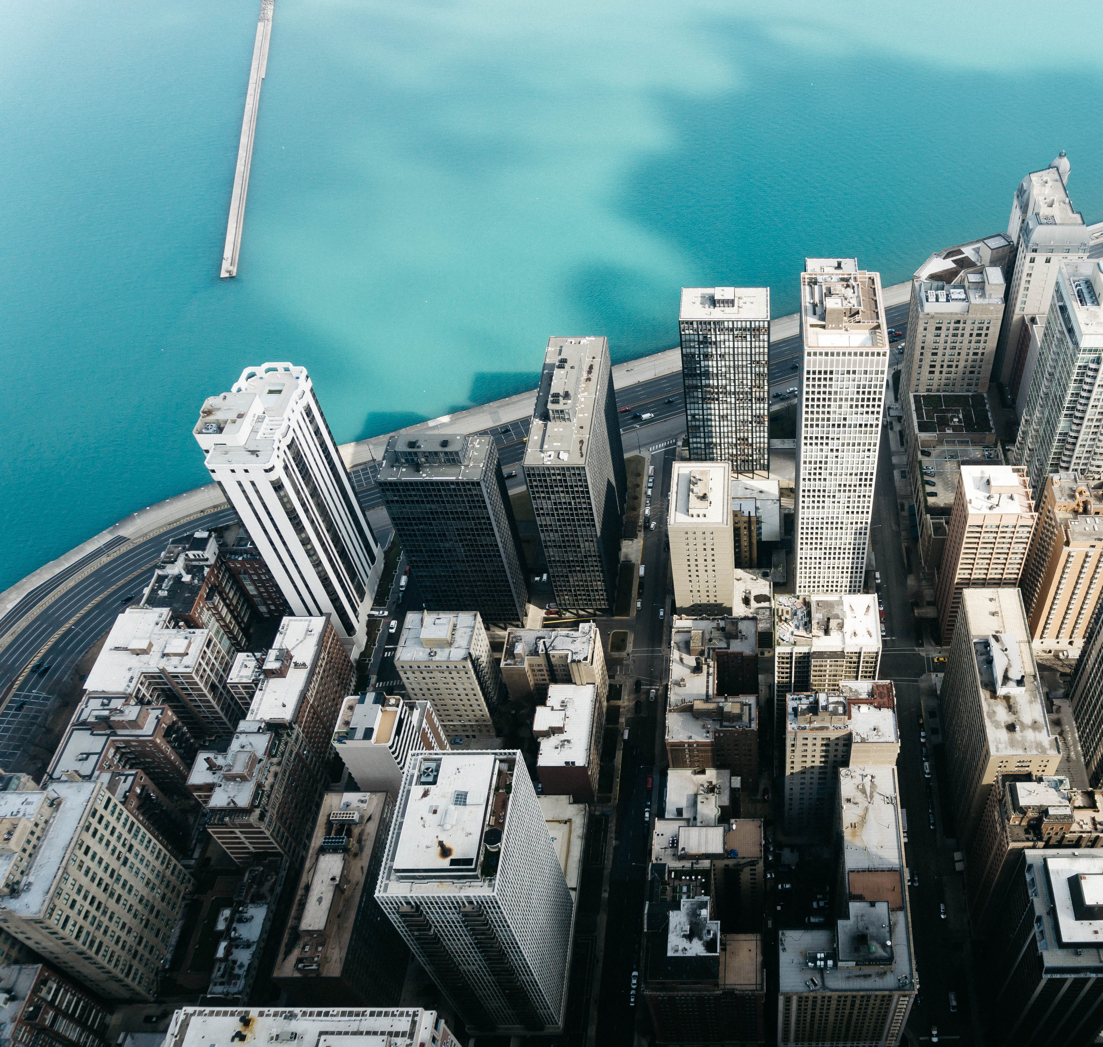 panoramic, aerial, 4K, residential district, building, built Structure, photography, city, travel Destinations, near, urban, uSA, sea, landscape, nature, HD Wallpaper