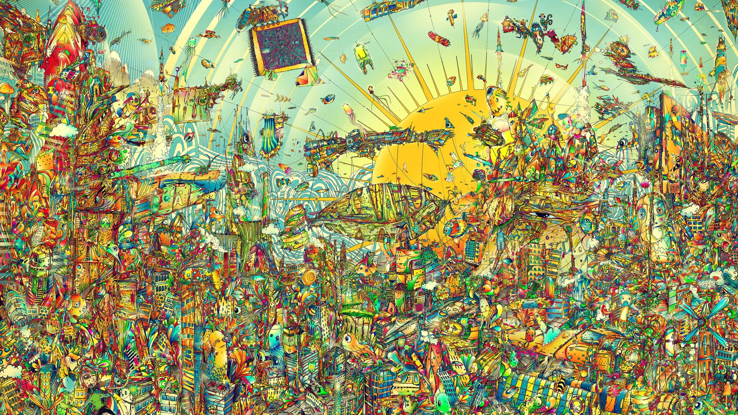 surreal, detailed, matei, apostolescu, matei apostolescu, 2K, artwork, colorful, HD Wallpaper