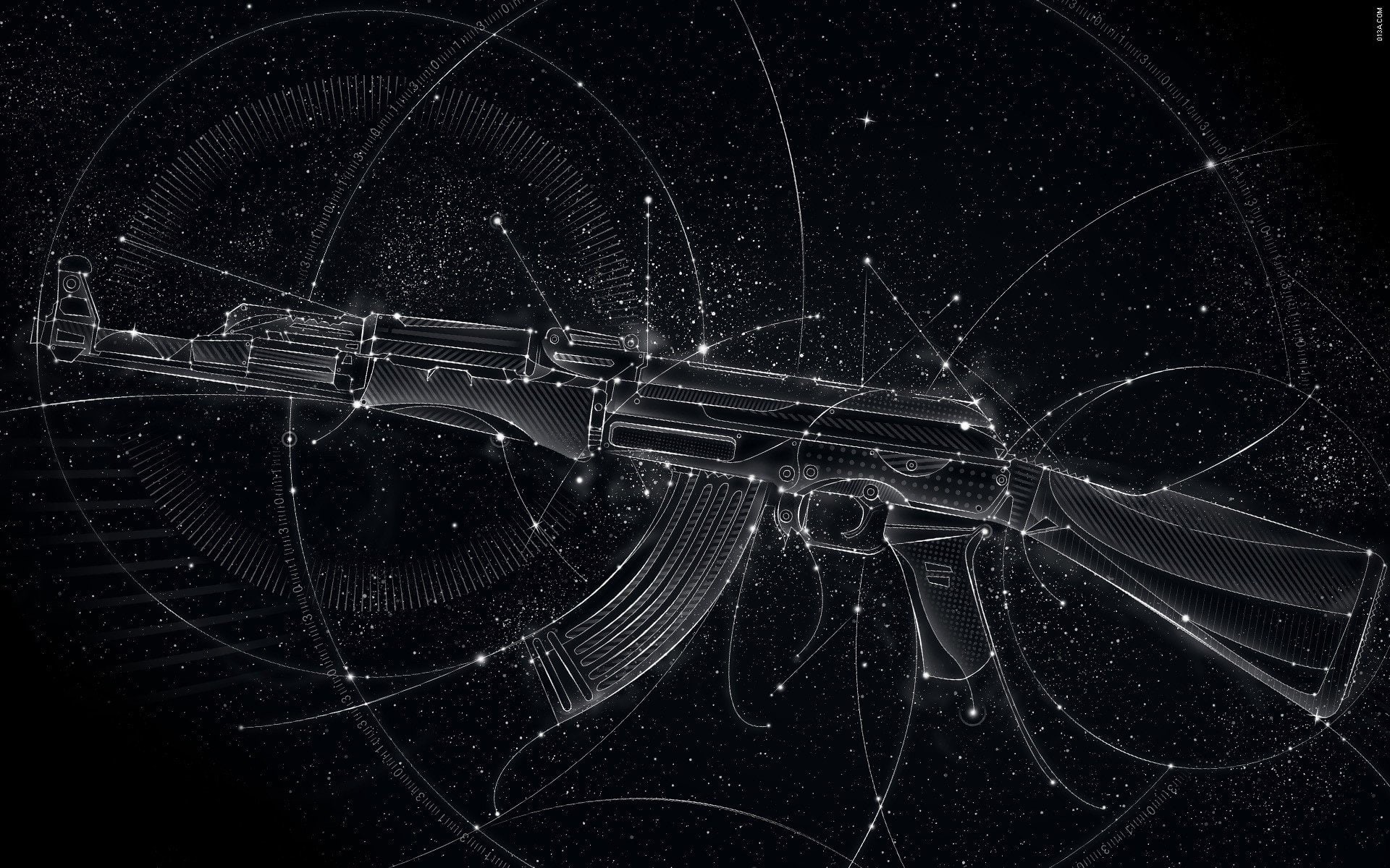 ak, 47, Simple, 1080P, Matei Apostolescu, weapon, HD Wallpaper
