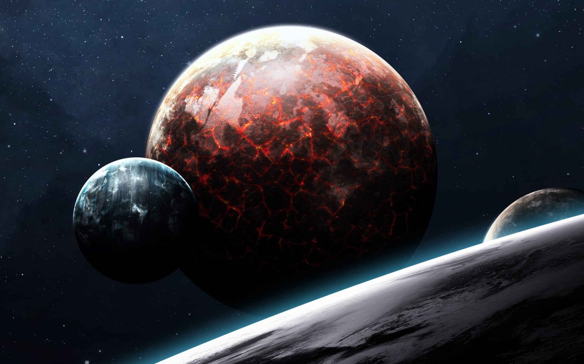 space art, 1080P, Vadim Sadovski, space, planet, digital art, HD Wallpaper