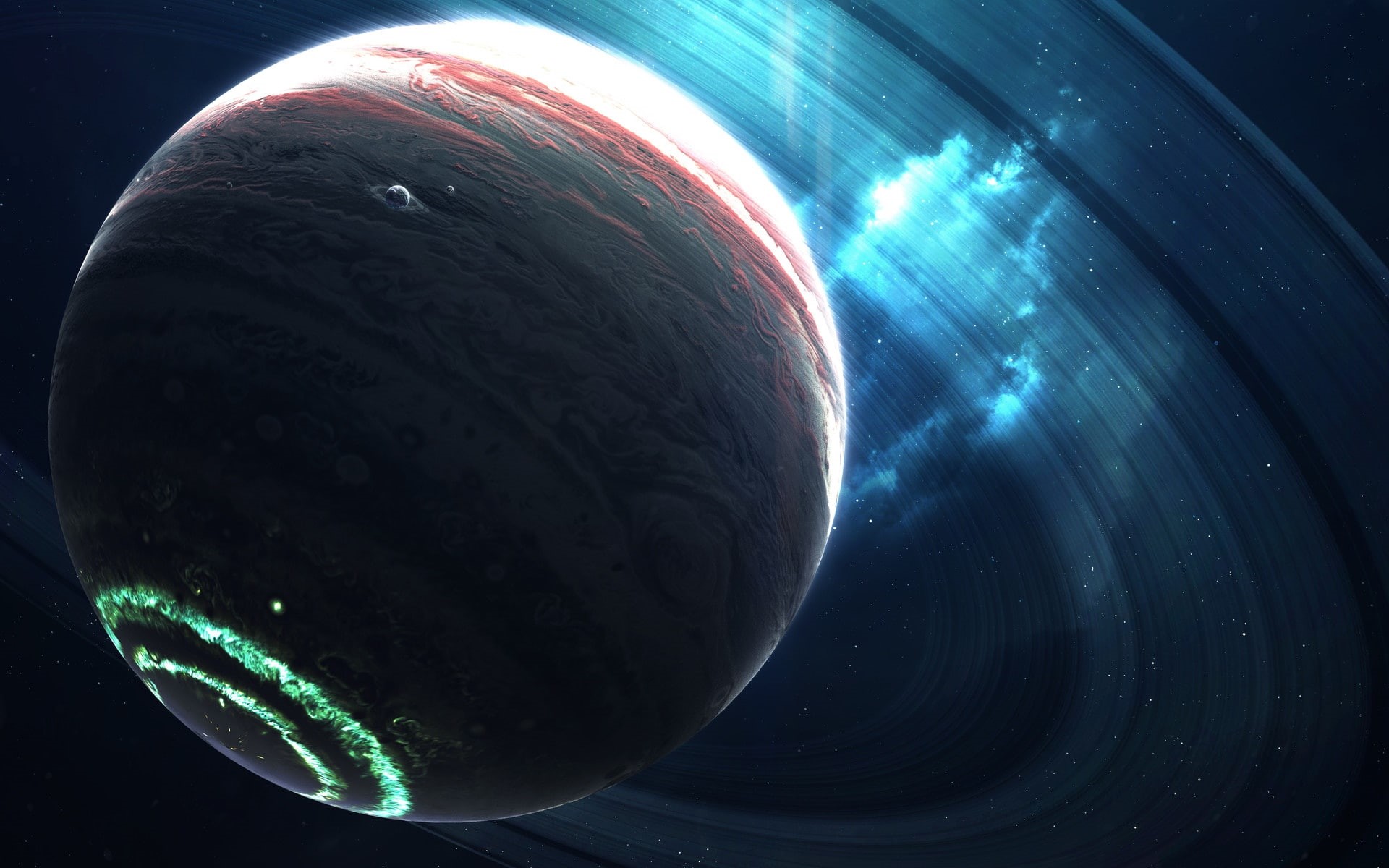 digital art, space art, space, Vadim Sadovski, 1080P, planet, HD Wallpaper