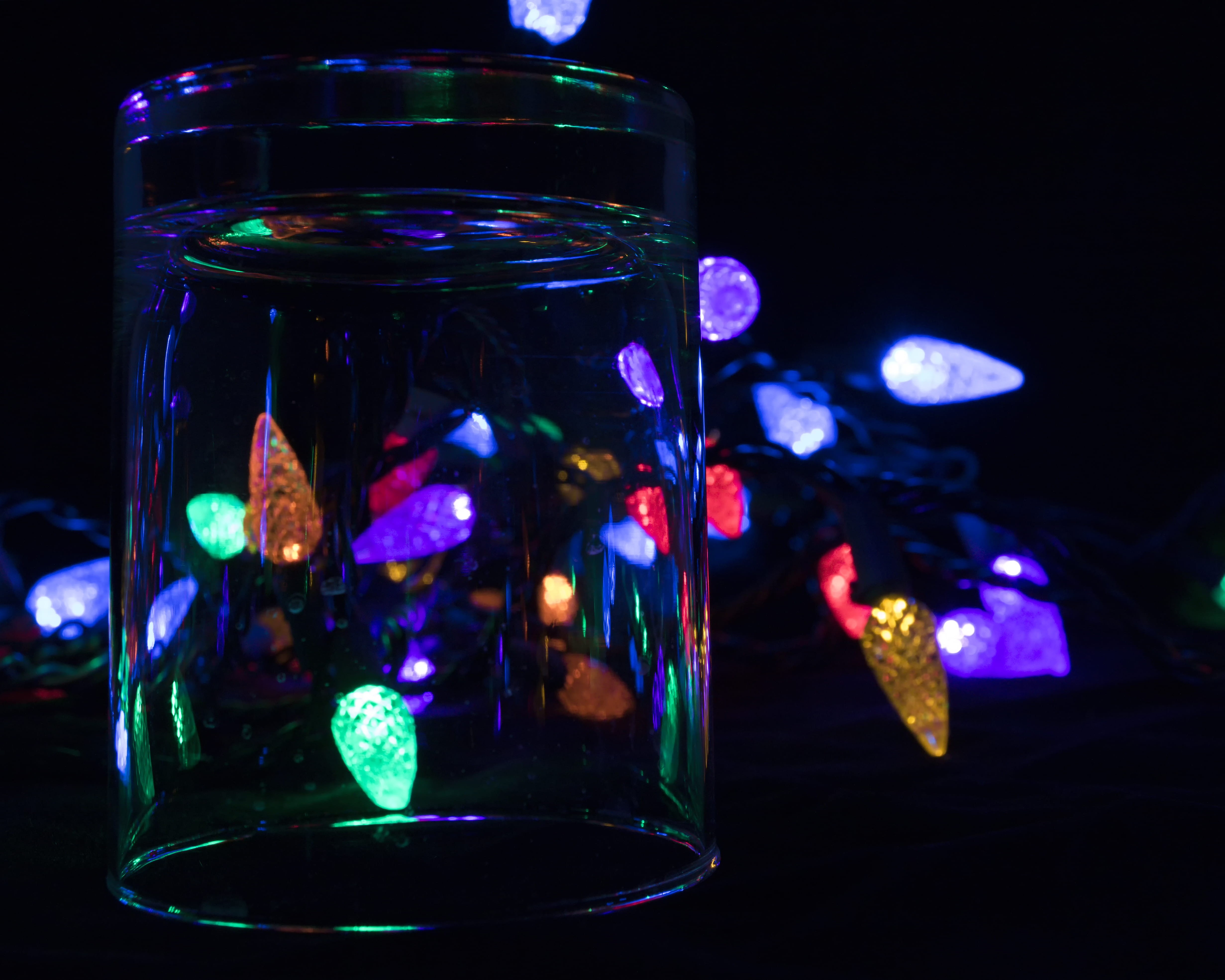 reflections, black background, artistic work, no people, household equipment, still life, glass - material, jar, christmas, christmas decorations, luxury, HD Wallpaper
