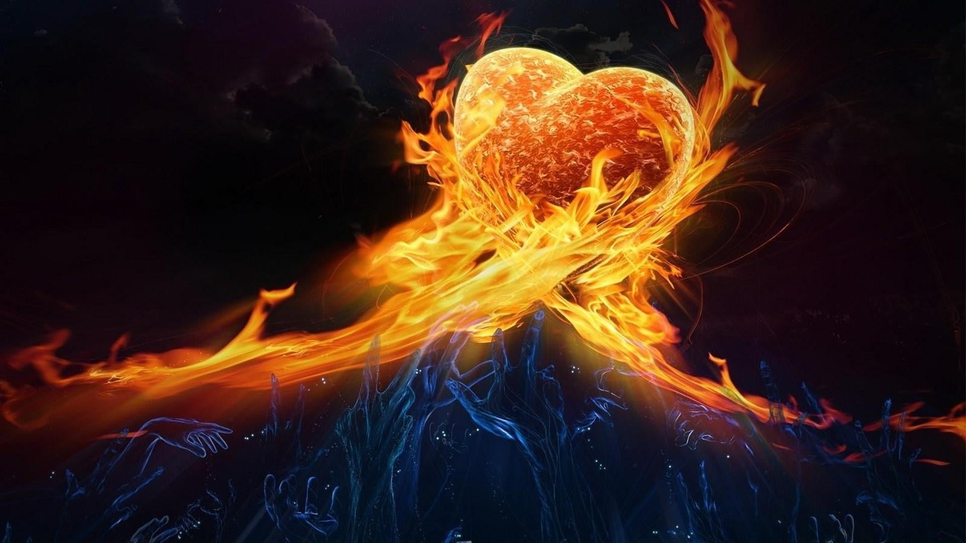 yellow, outdoors, darkness, fire - natural phenomenon, heat - temperature, digital art, visual effects, no people, orange color, flame, burning, nature, HD Wallpaper