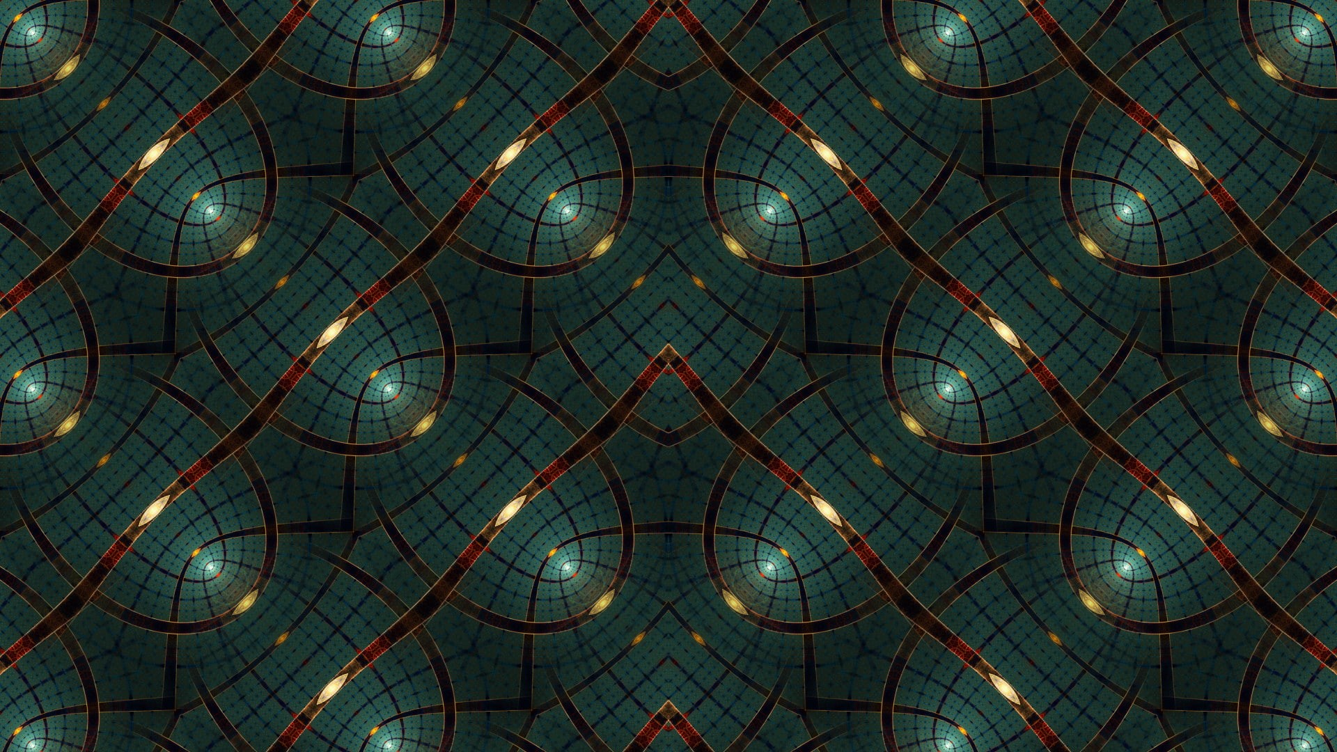tiled floor, geometric shape, backgrounds, flooring, digital art, fractal, full frame, circle, nature, abstract, design, 1080P, illuminated, no people, HD Wallpaper