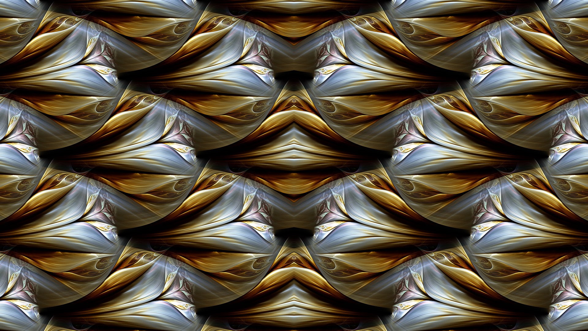 abstract, 1080P, symmetry, fractal, pattern, digital art, HD Wallpaper