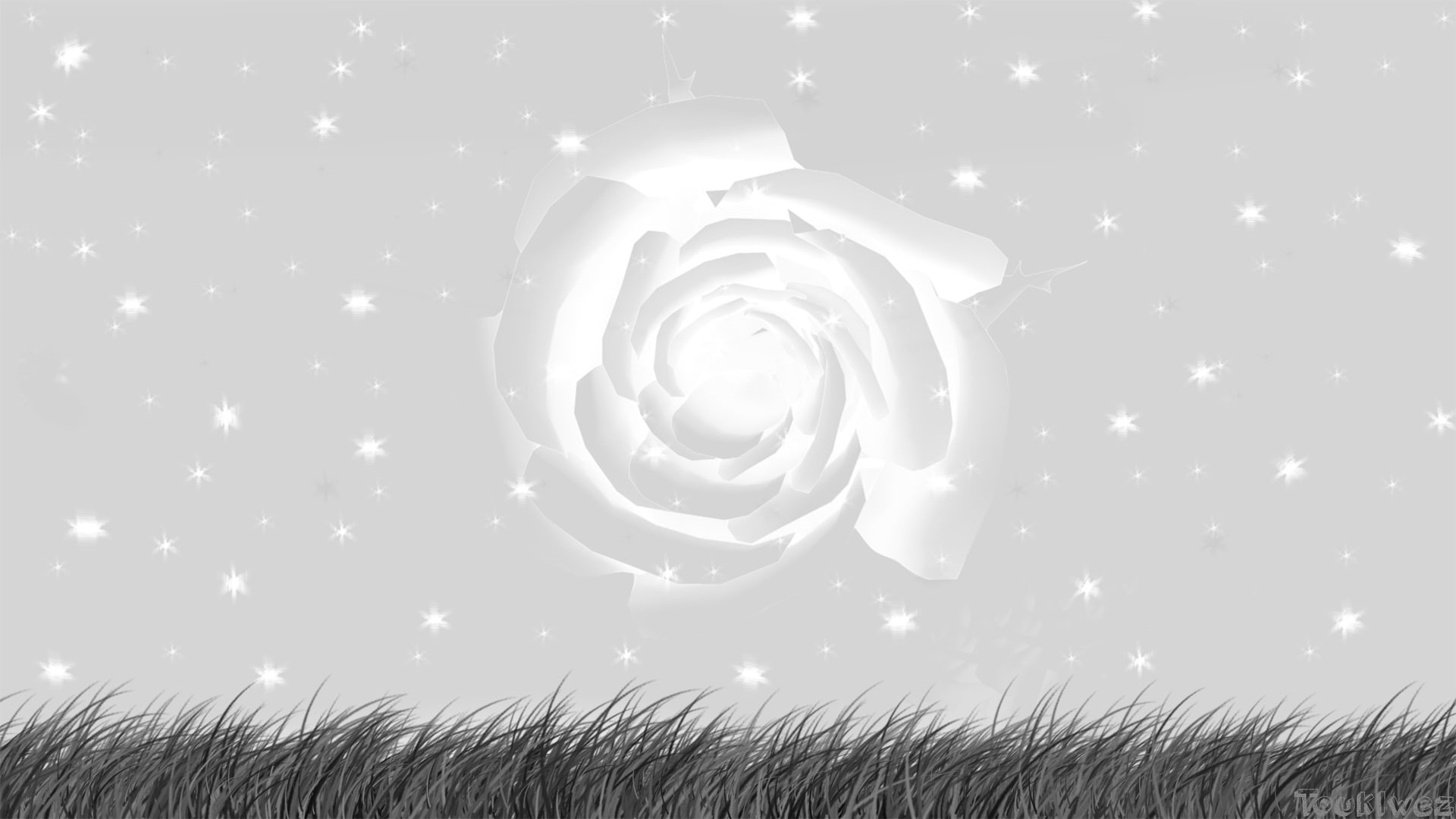 white color, decoration, fragility, outdoors, grass, land, nature, holiday, no people, monochrome, glowing, sky, field, sunlight, stars, vortex, lighting equipment, HD Wallpaper