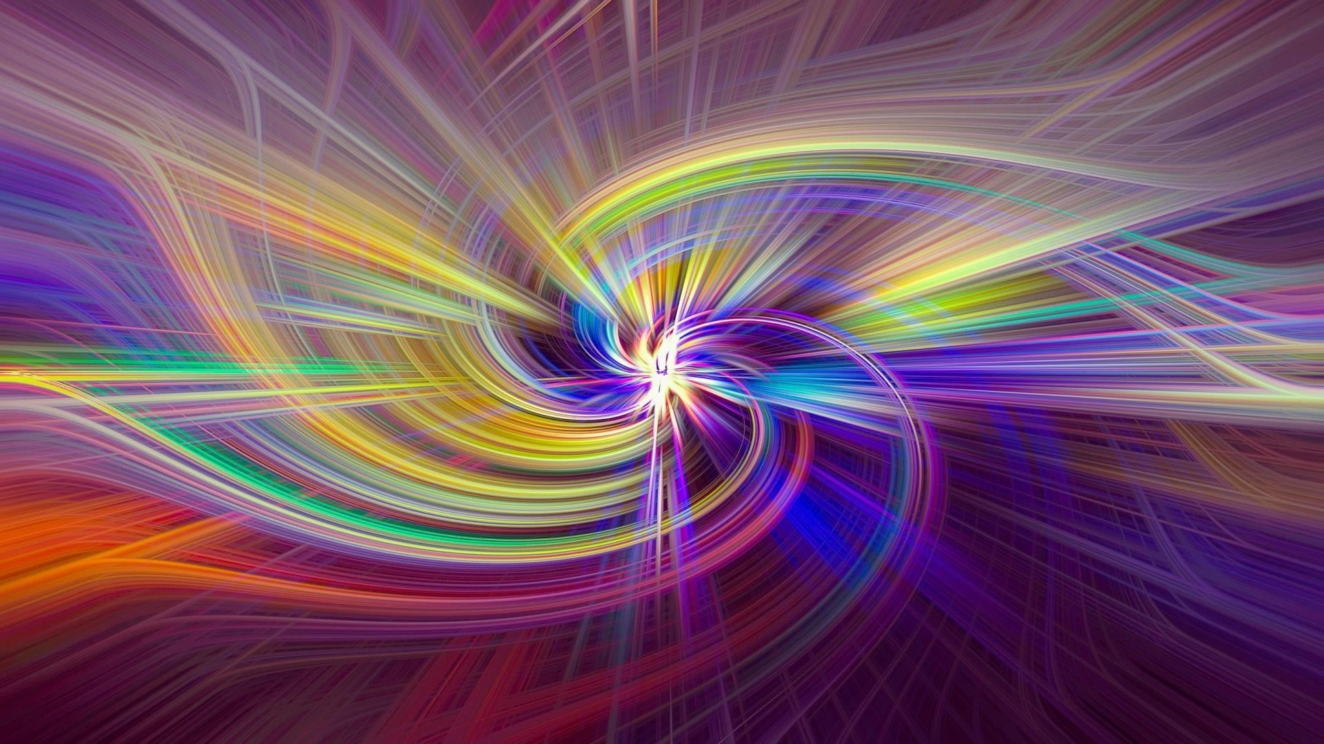 motion, black background, abstraction, technology, abstract art, colorful, art, vibrant color, 1080P, connection, blue, neon colored, circle, artwork, HD Wallpaper