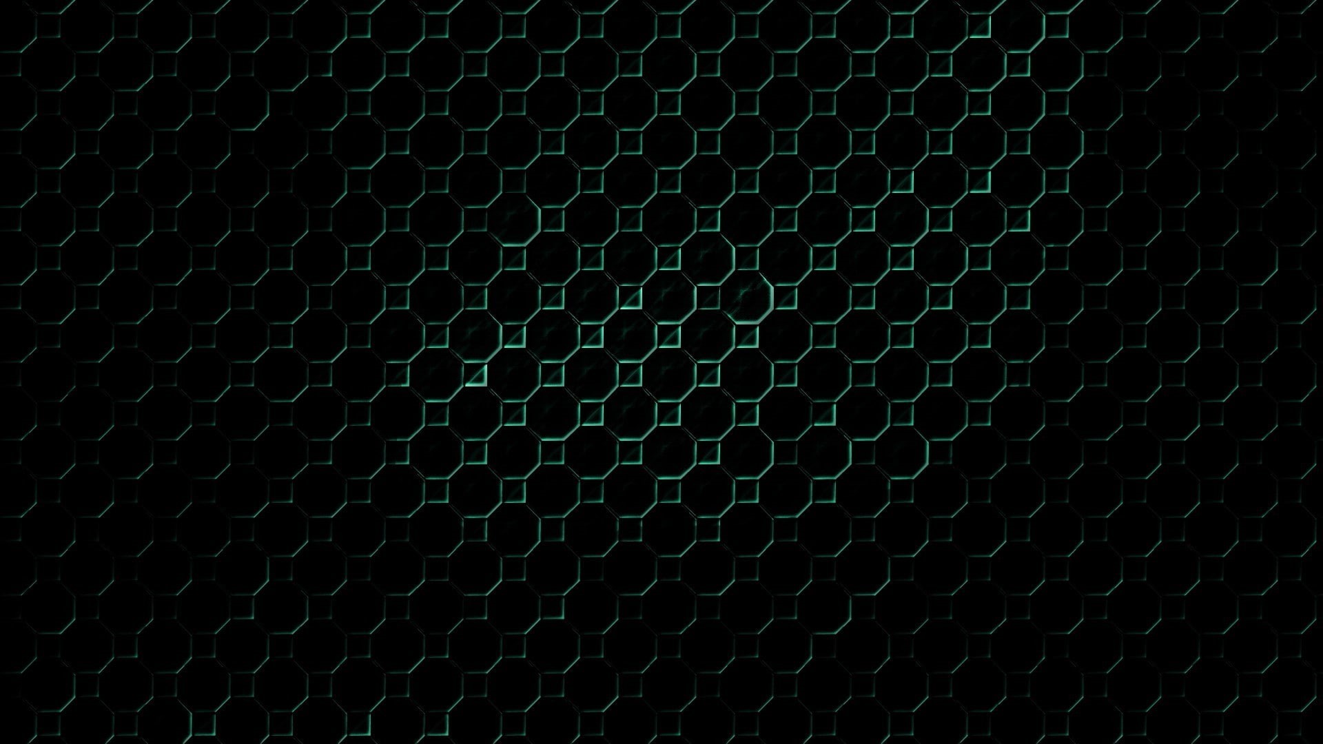 digital art, black background, octagons, square, abstract, minimalism, 1080P, simple, geometry, pattern, HD Wallpaper