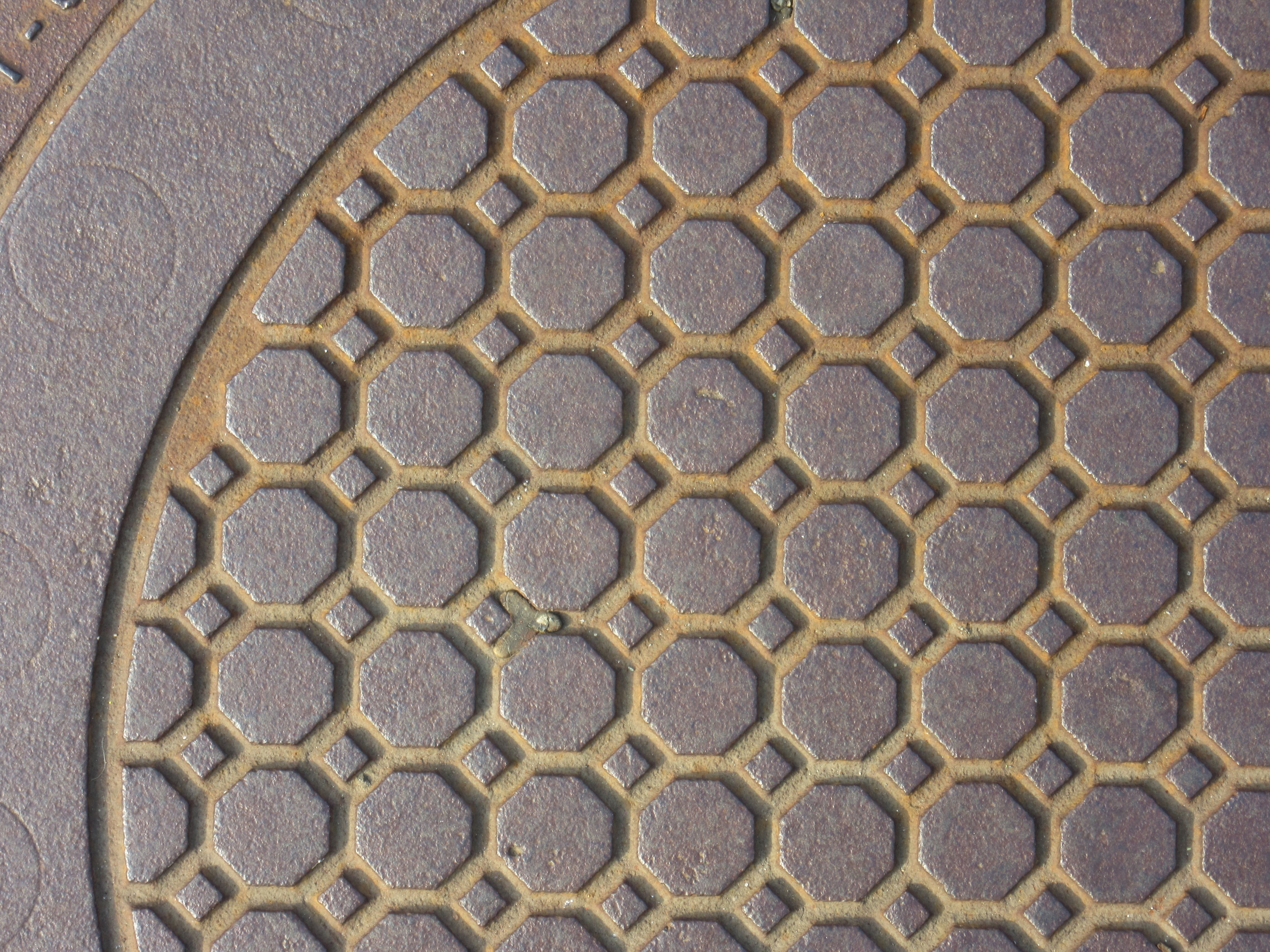 textured, pattern, manhole cover, texture, day, high angle view, design, close-up, food, circle, repetition, no people, background, hexagon, backgrounds, HD Wallpaper