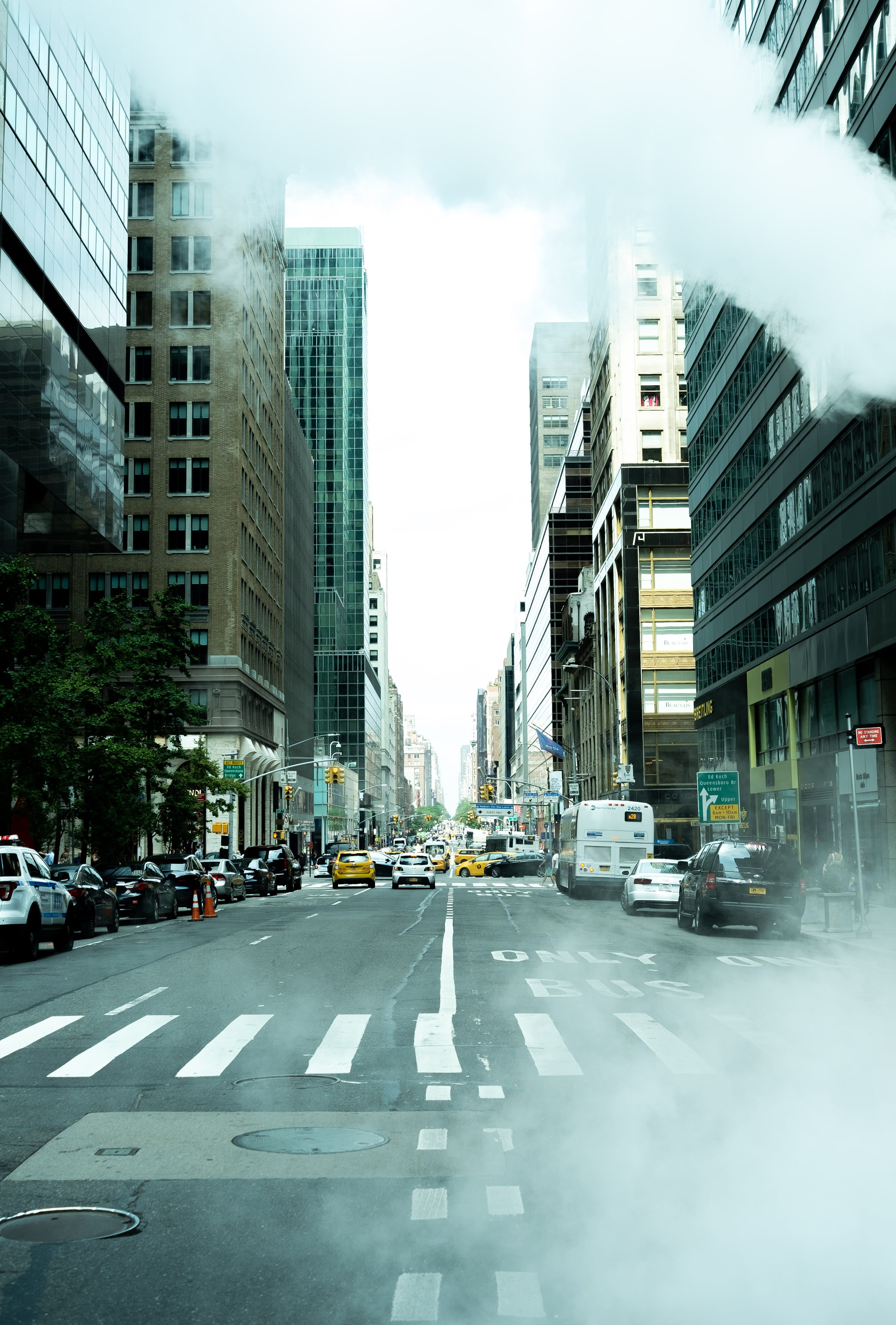 skyscraper, building, architecture, china - East Asia, land Vehicle, asphalt, famous Place, finance, fog, urban Skyline, speed, travel, block, street, day, Phone HD Wallpaper