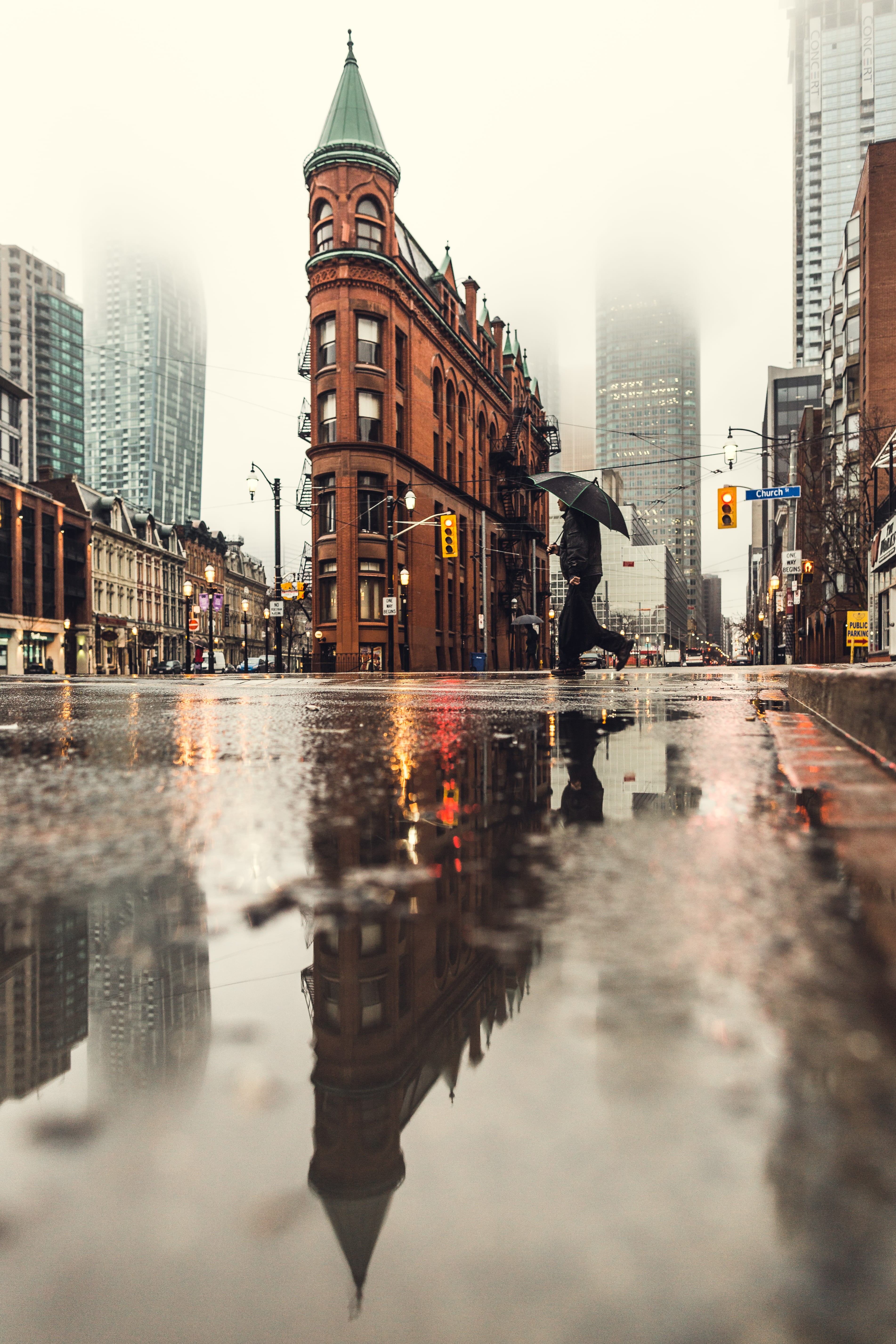 sky, city Life, downtown District, water, cityscape, office building exterior, transportation, day, angle, low, reflection, man, waterfront, Reflections, Phone HD Wallpaper