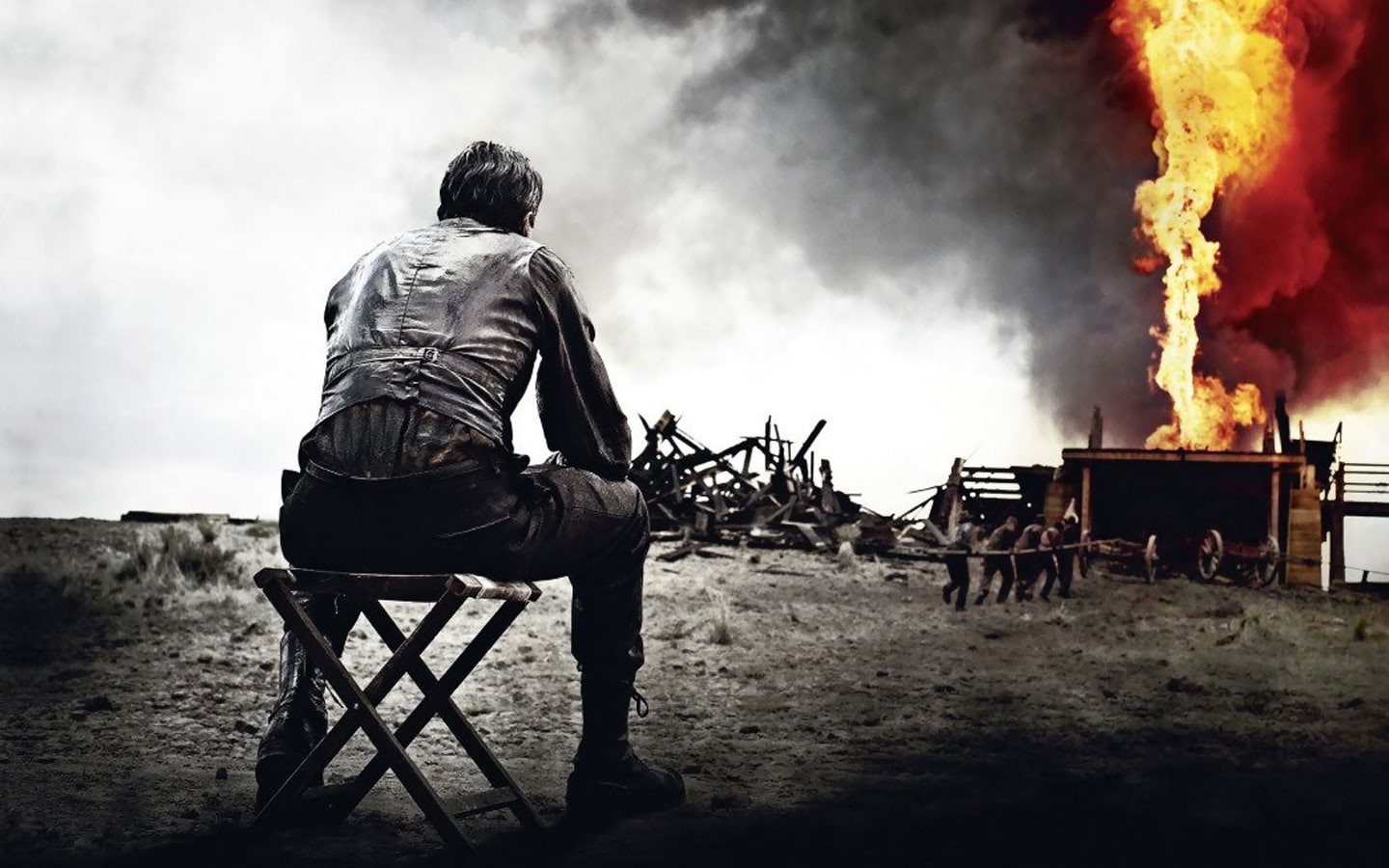 sitting, 720P, fire, men, movies, war, HD Wallpaper