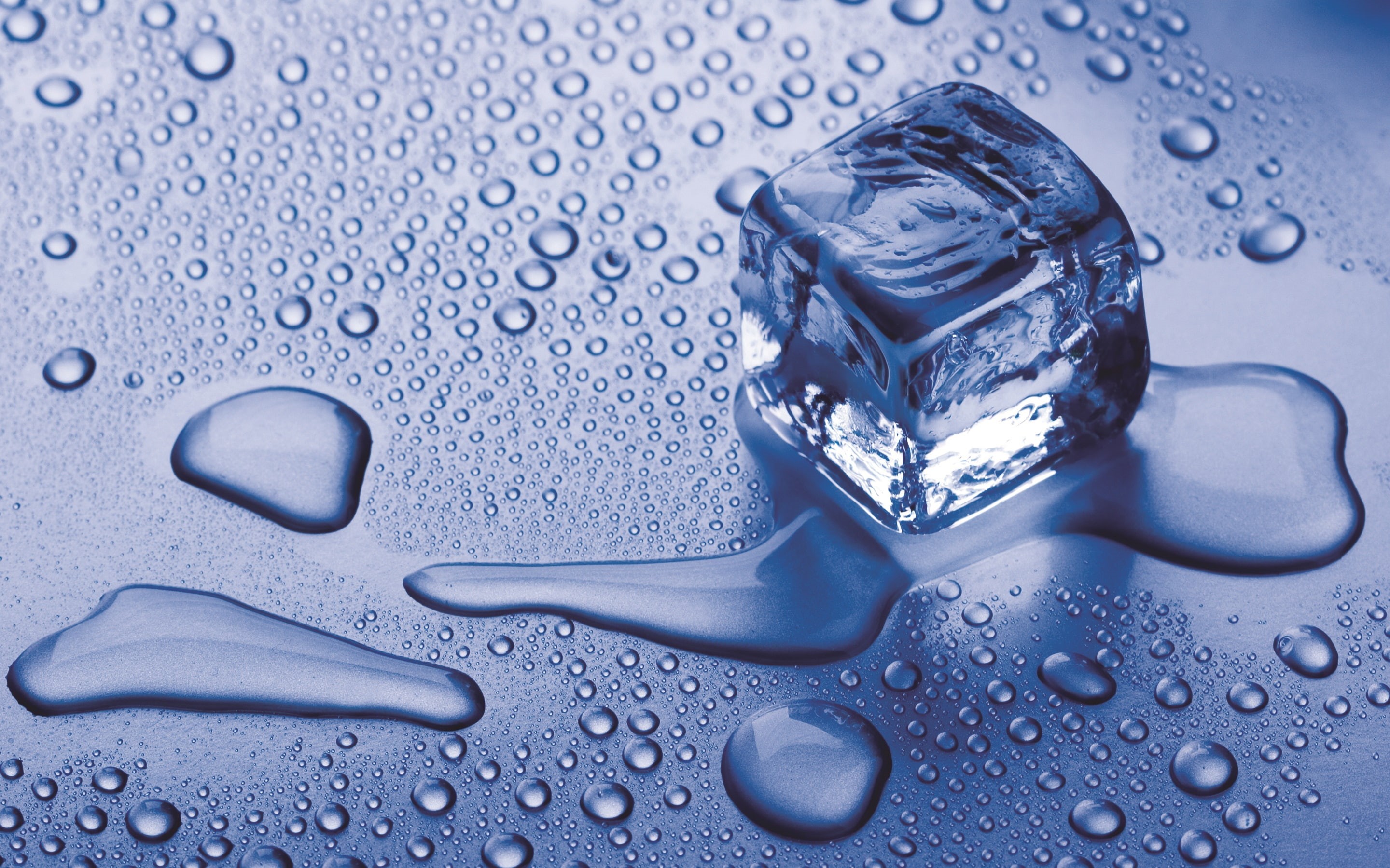 Style, 2K, Ice, Blue, Water, Cube, HD Wallpaper