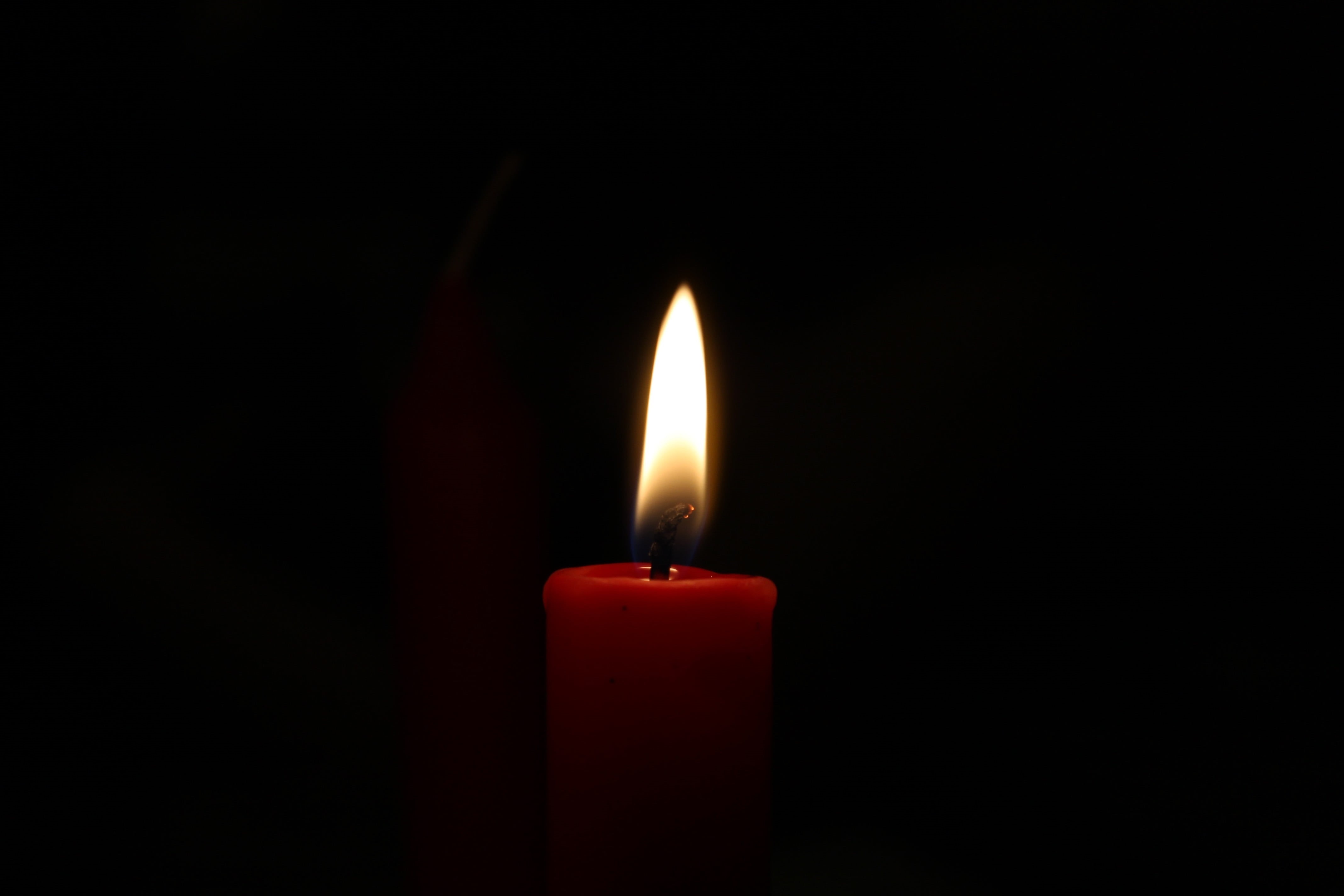 candle, nature, burning, melting, illuminated, studio shot, flame, red, fire, no people, dark, heat - temperature, copy space, luminosity, indoors, domestic room, HD Wallpaper