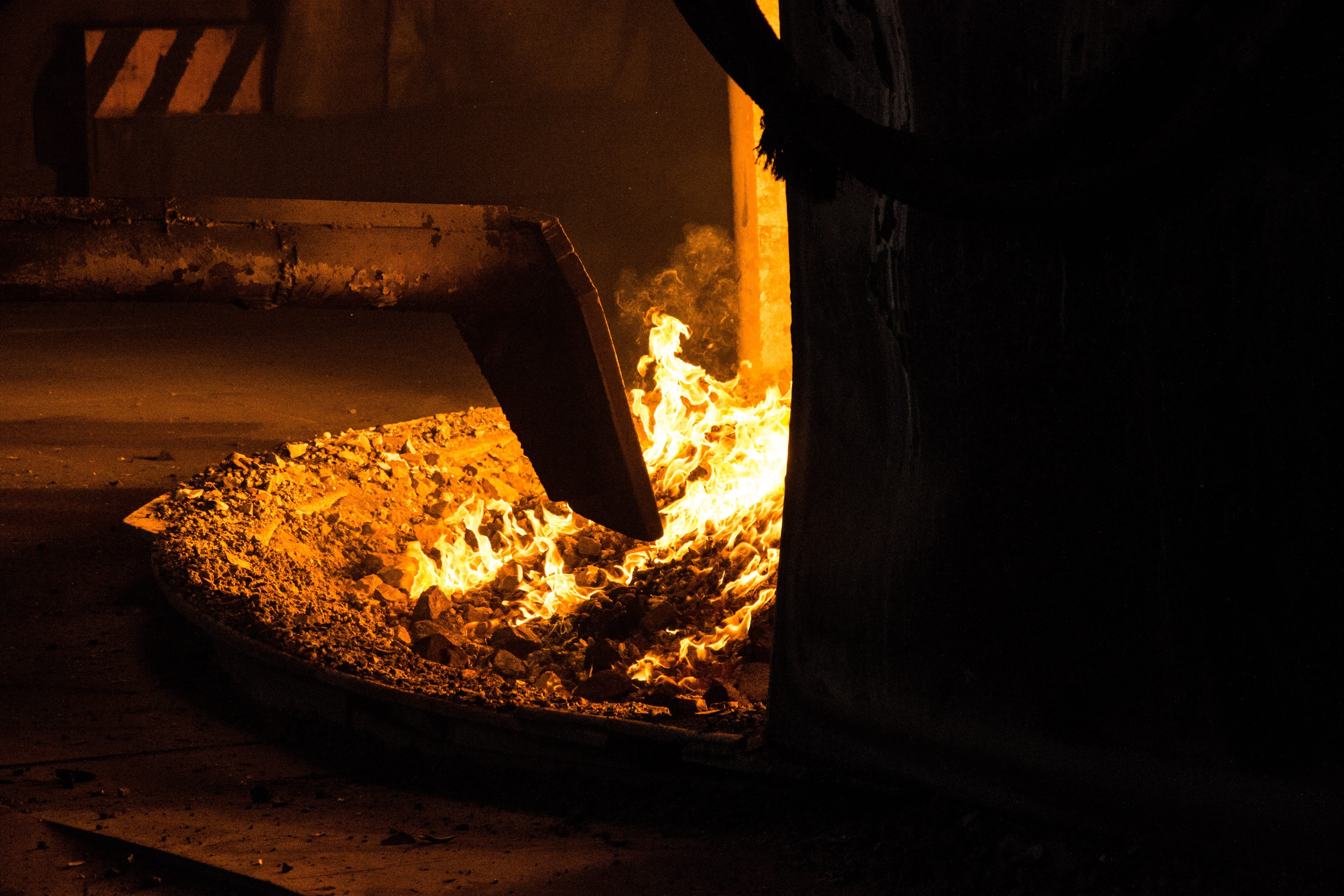 metal industry, workshop, communication, metal, a ferro-alloy, alloy, coal, technology, flame, fire, business, glowing, the electric arched furnace, nature, HD Wallpaper