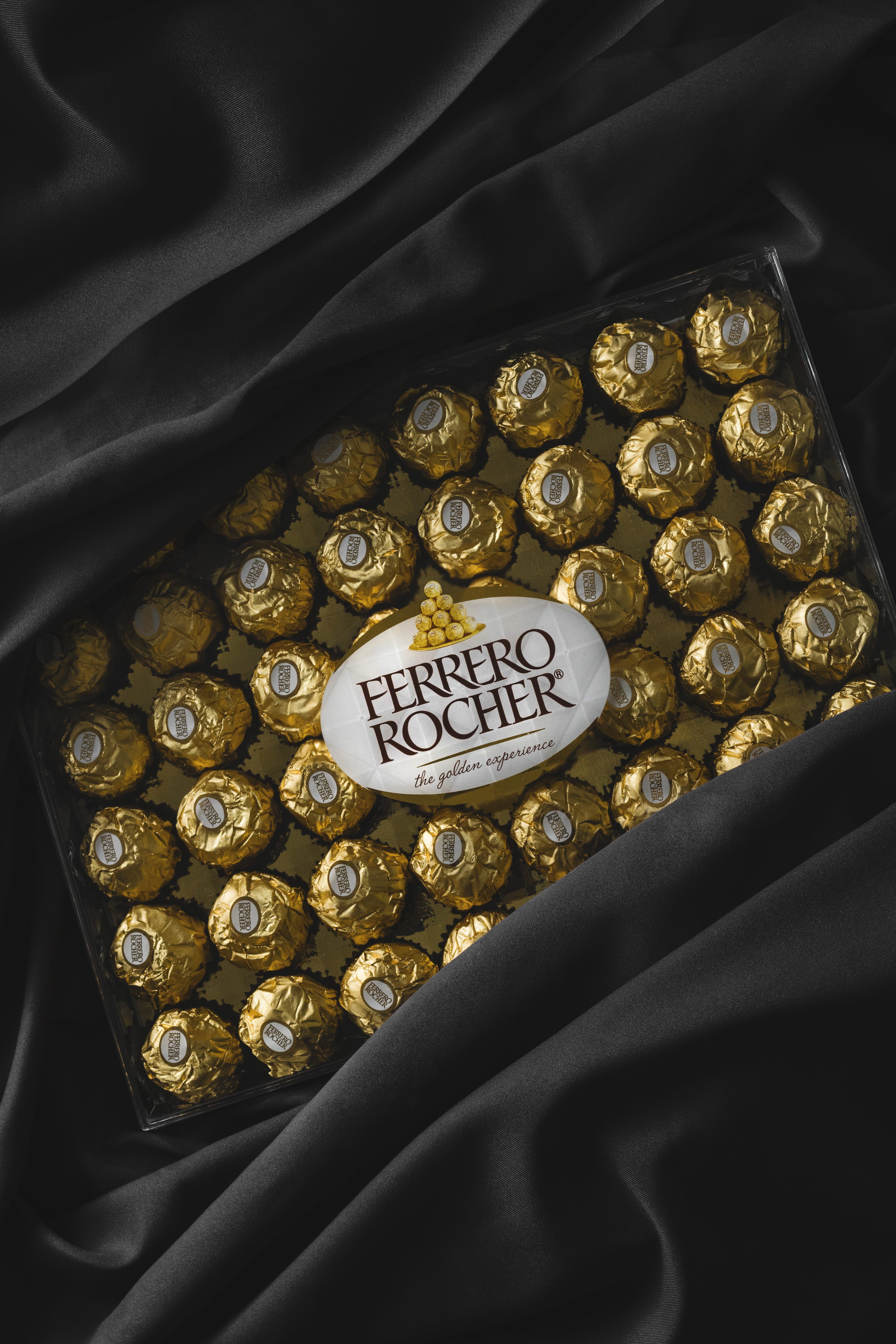 car, pattern, gold, design, container, sweet, nut, high angle view, cocoa, close-up, ferrero, pack, rocher, freshness, no people, western script, indoors, Phone HD Wallpaper