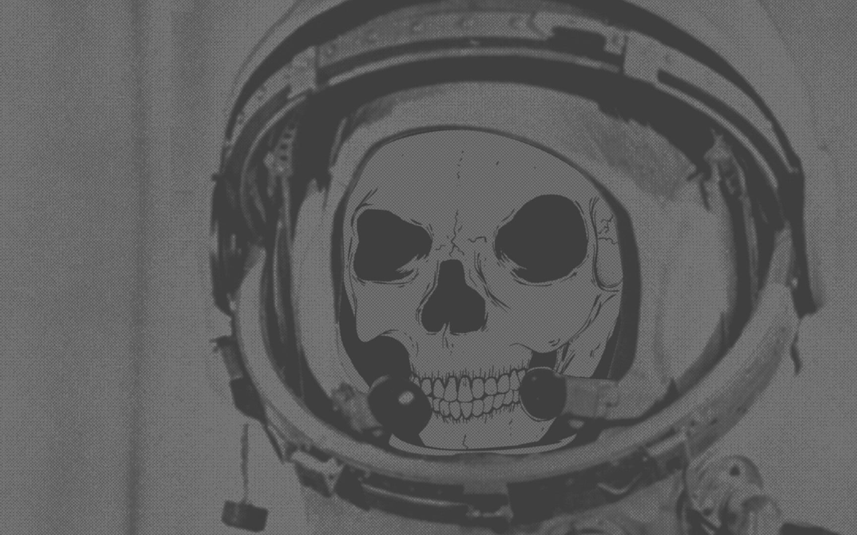 no people, skull, wall - building feature, communication, 720P, space suit, body part, design, shape, indoors, single object, black, still life, human skeleton, HD Wallpaper