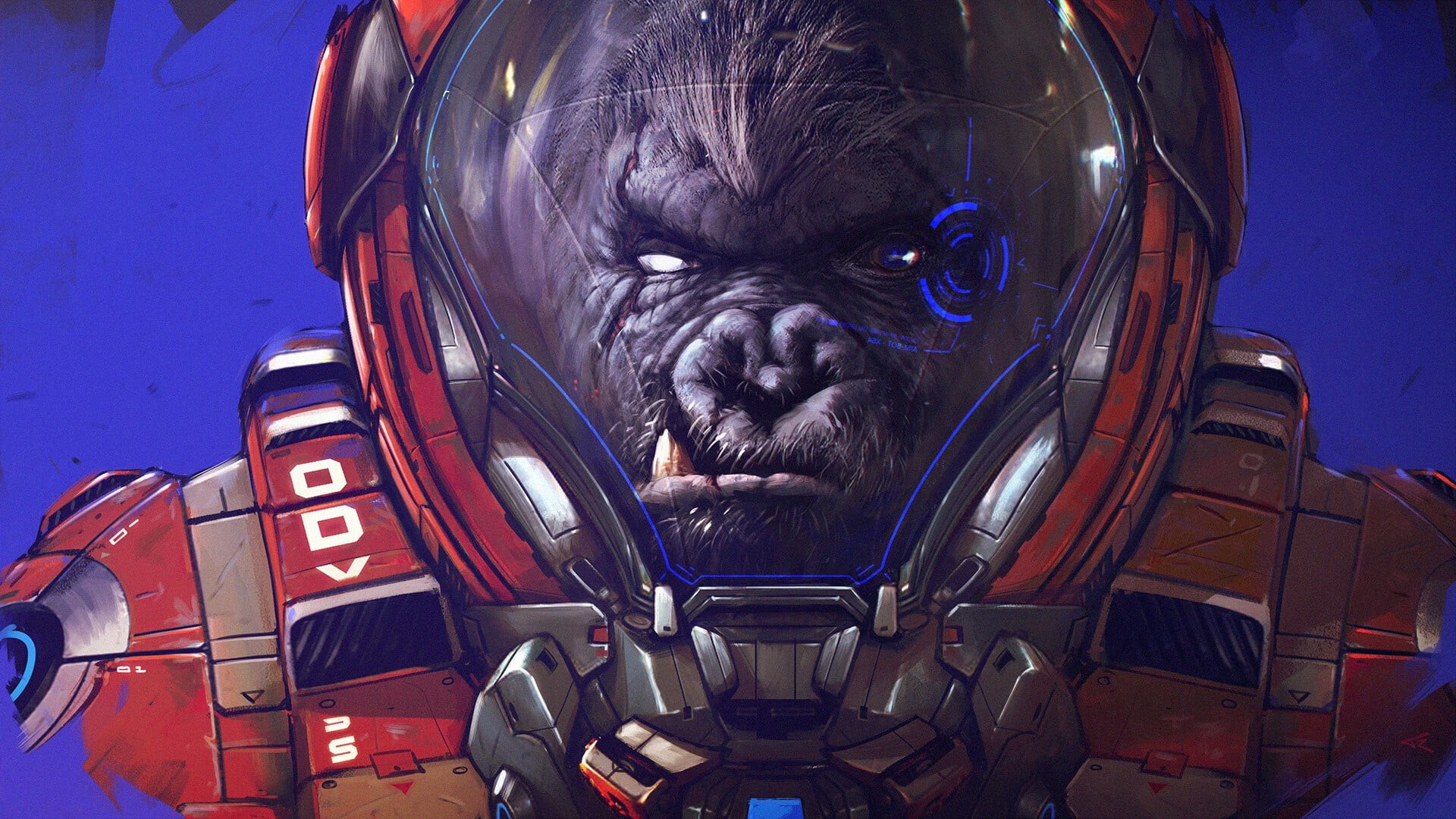 Monkey, Sci Fi, Space Suit, Astronaut, 1080P, HD Wallpaper
