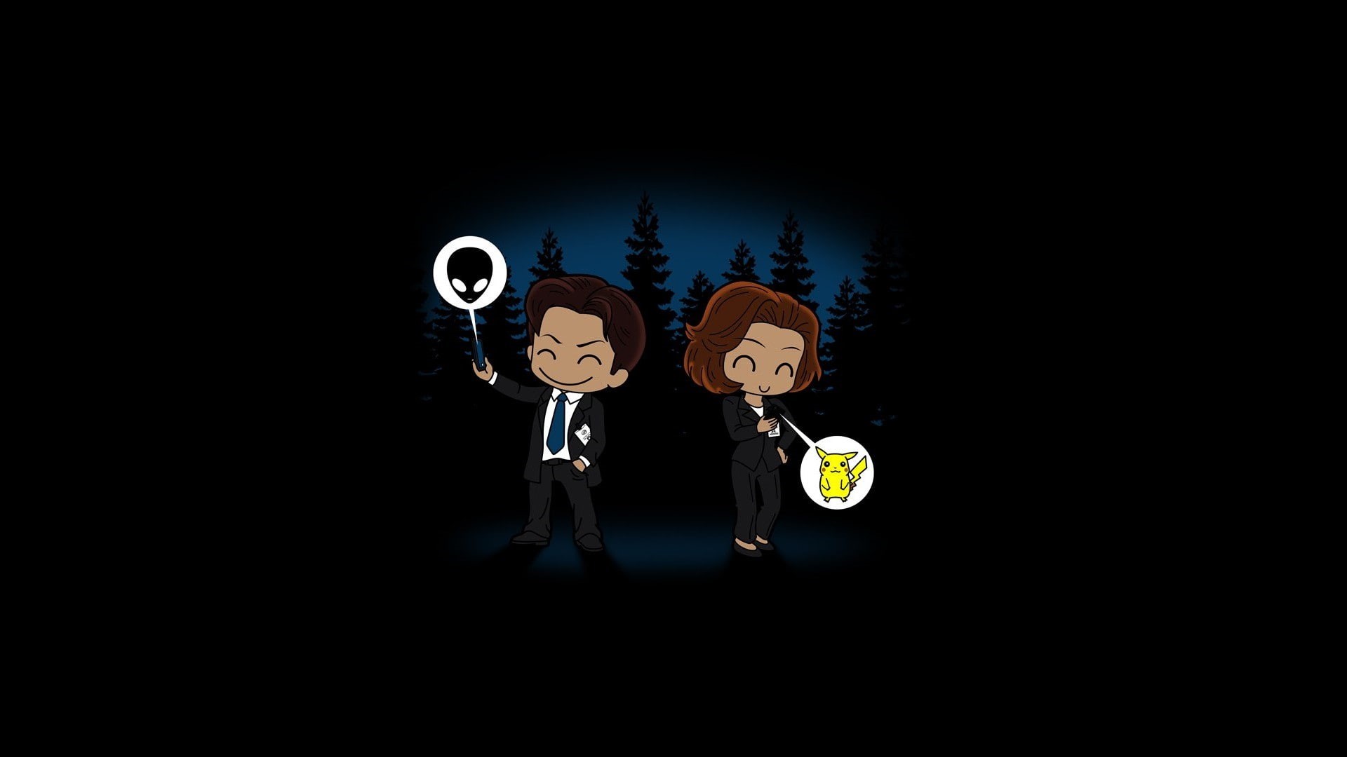 standing, art and craft, 1080P, black background, cartoon, childhood, unrecognizable person, lifestyles, representation, The X-Files, human representation, HD Wallpaper