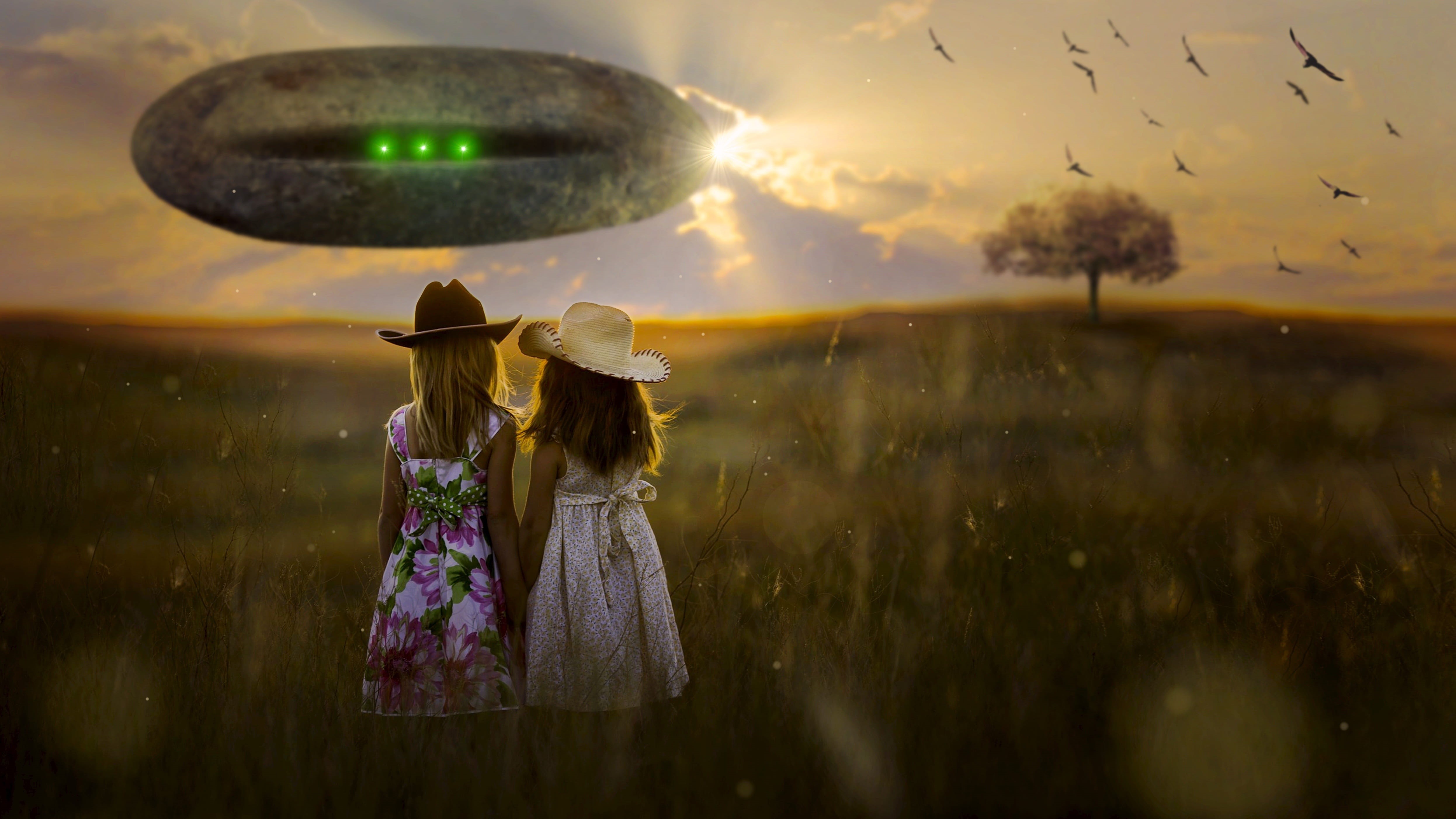 nature, dramatic, field, lighting, wearing, women, plant, standing, grass, mystical, mood, alien, atmosphere, s, fantasy, sun, futuristic, science fiction, HD Wallpaper