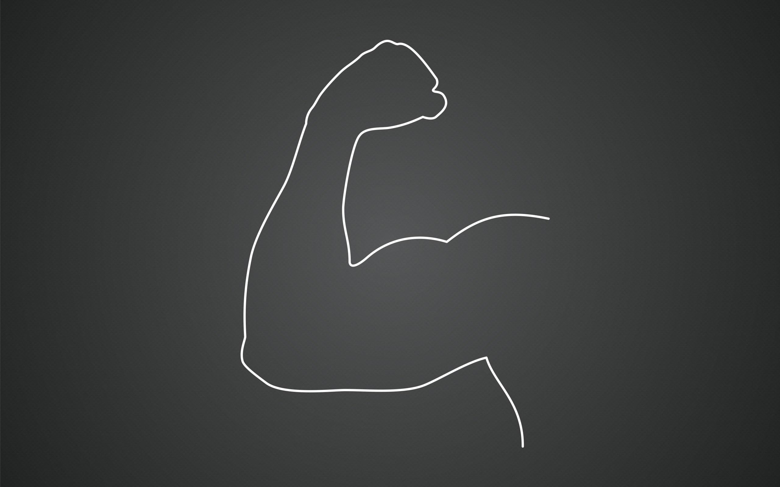 2K, strength, biceps, muscle, minimalism, HD Wallpaper
