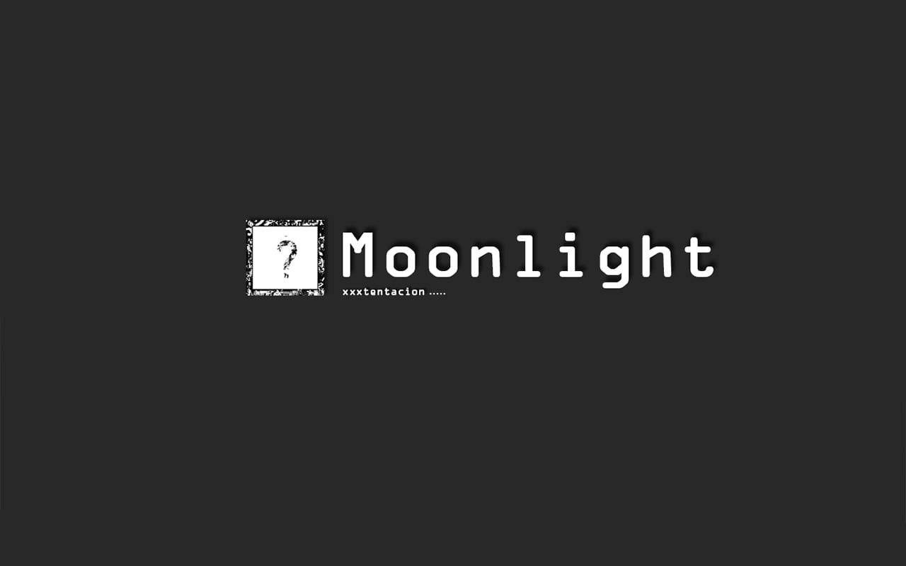 720P, XXXTENTACION, typography, moonlight, simple background, HD Wallpaper
