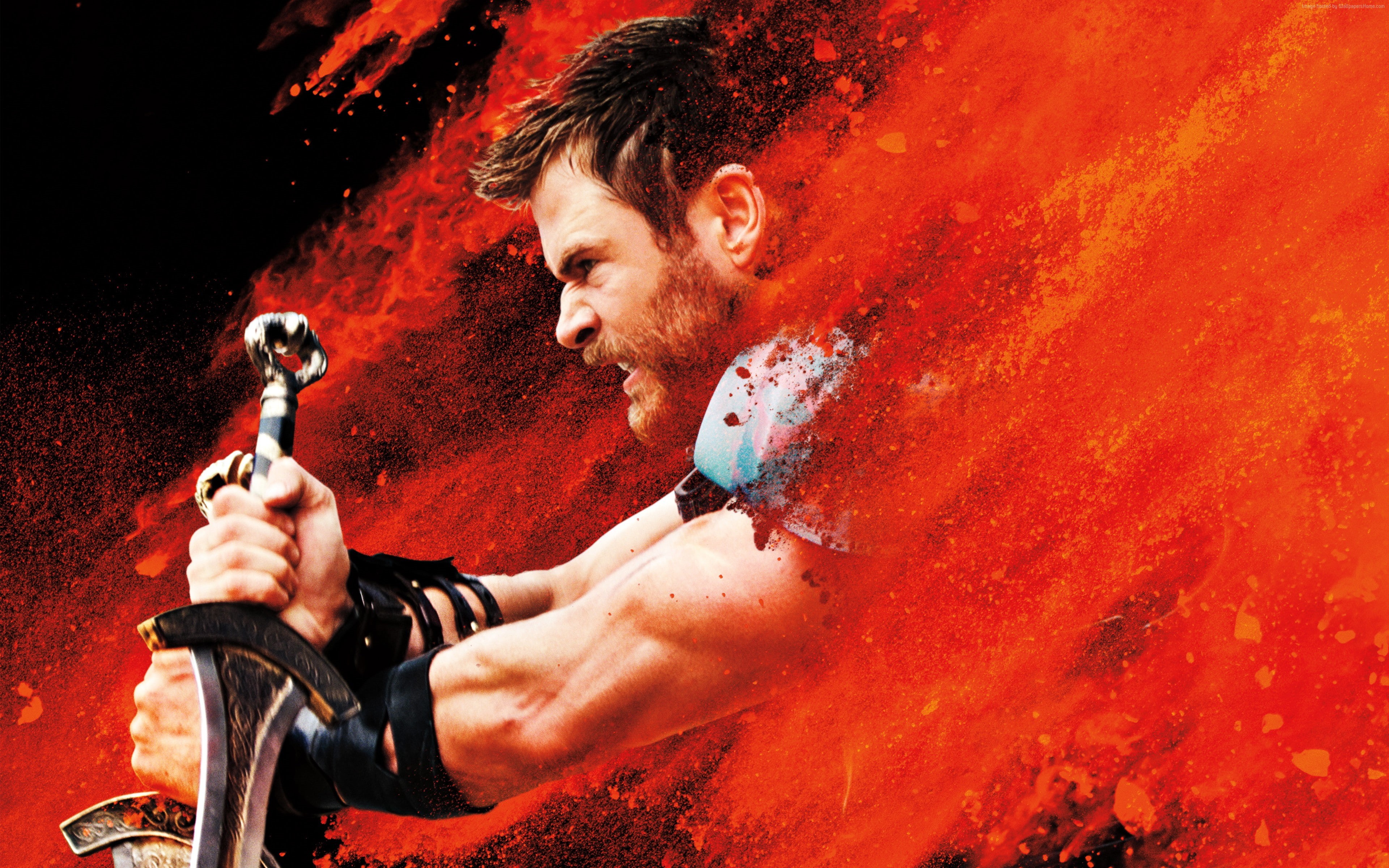 4k, Chris Hemsworth, 4K, poster, Thor: Ragnarok, HD Wallpaper