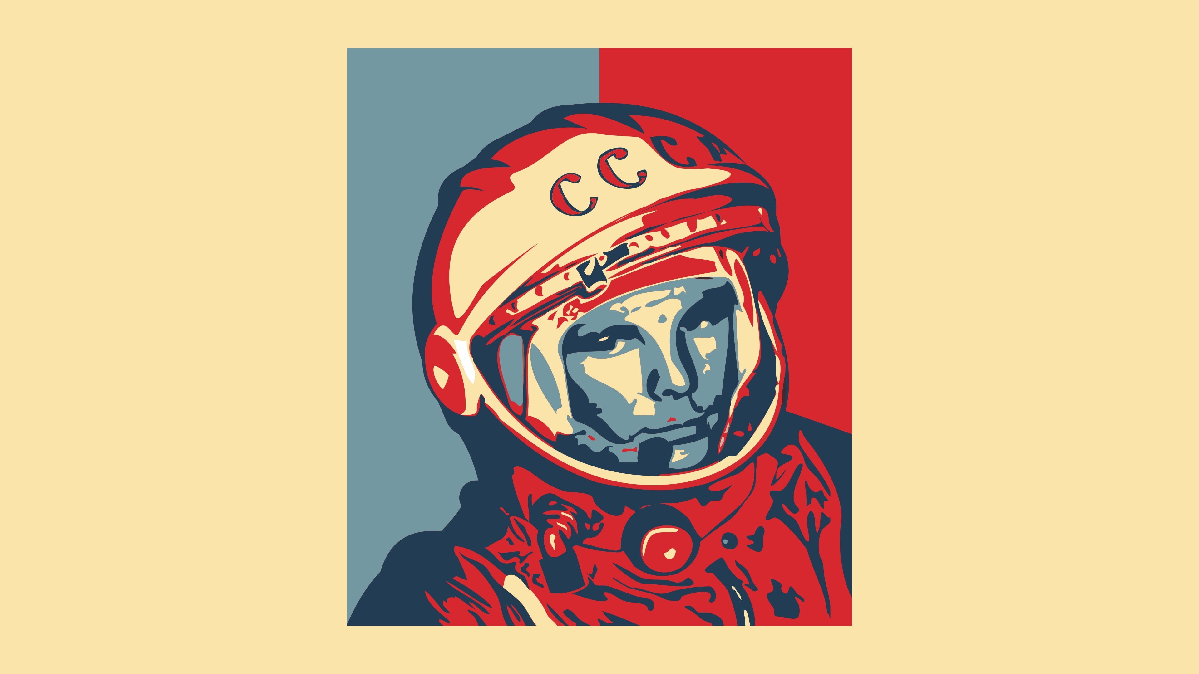 astronaut, 4K, USSR, Yuri Gagarin, HD Wallpaper