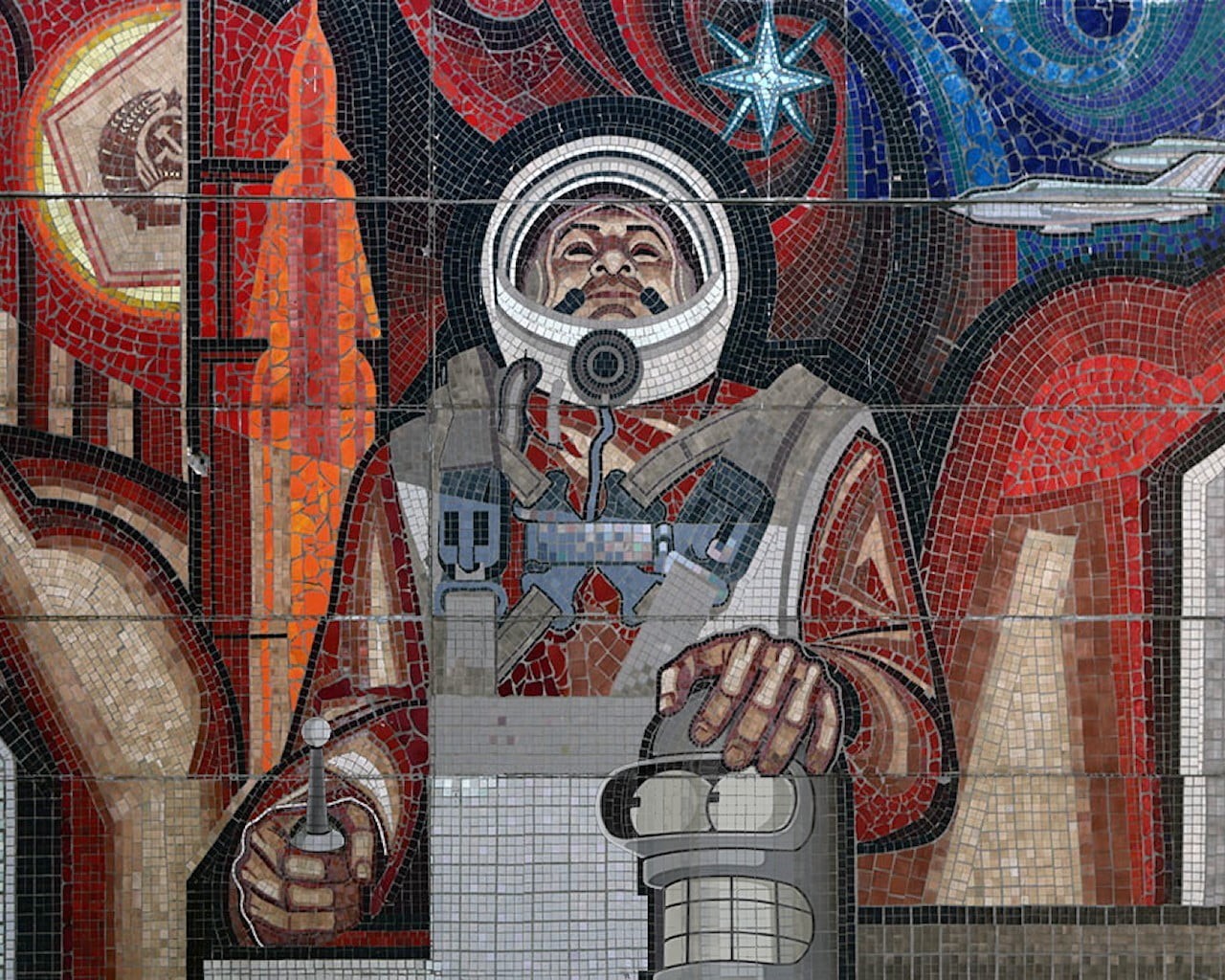 place of worship, mosaic, building exterior, astronaut, spirituality, representation, human representation, built structure, the past, belief, multi colored, HD Wallpaper