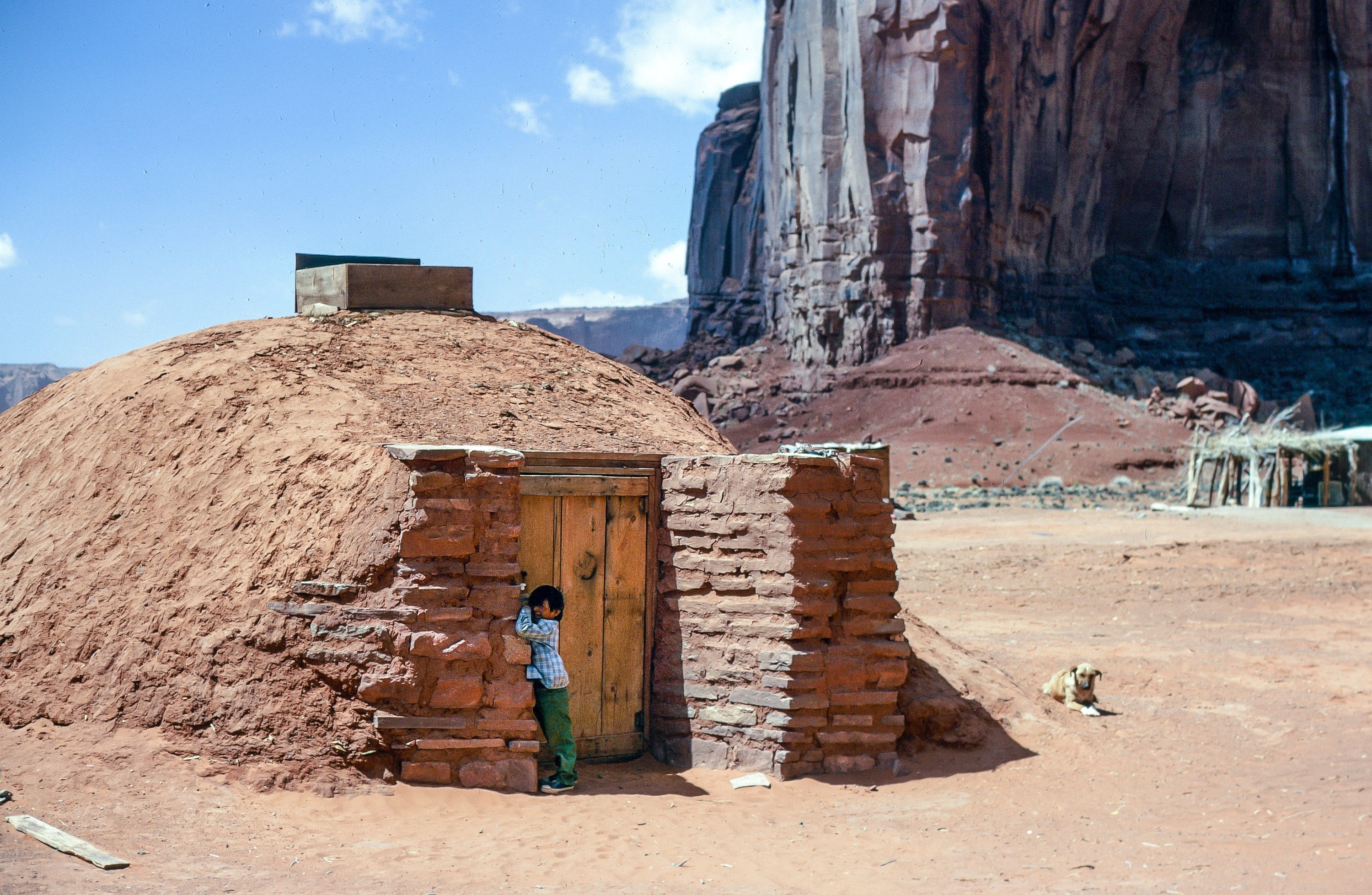 person, ancient civilization, people, indian, indigenous, ancient, sunlight, human, sky, rock - object, architecture, navajo nation, retro, american, boy, HD Wallpaper
