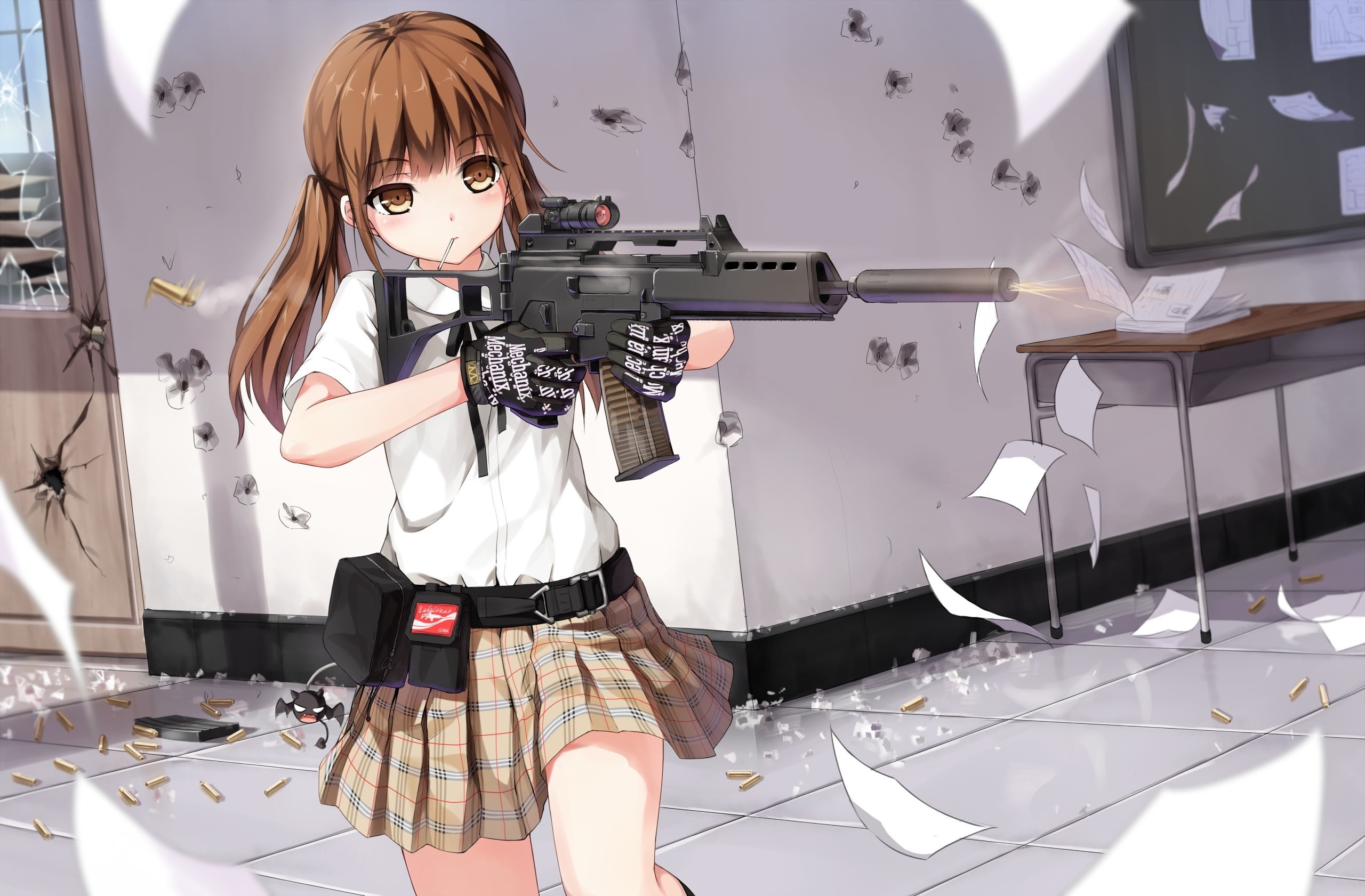 2K, anime, yuri, shoutu, girl, HD Wallpaper