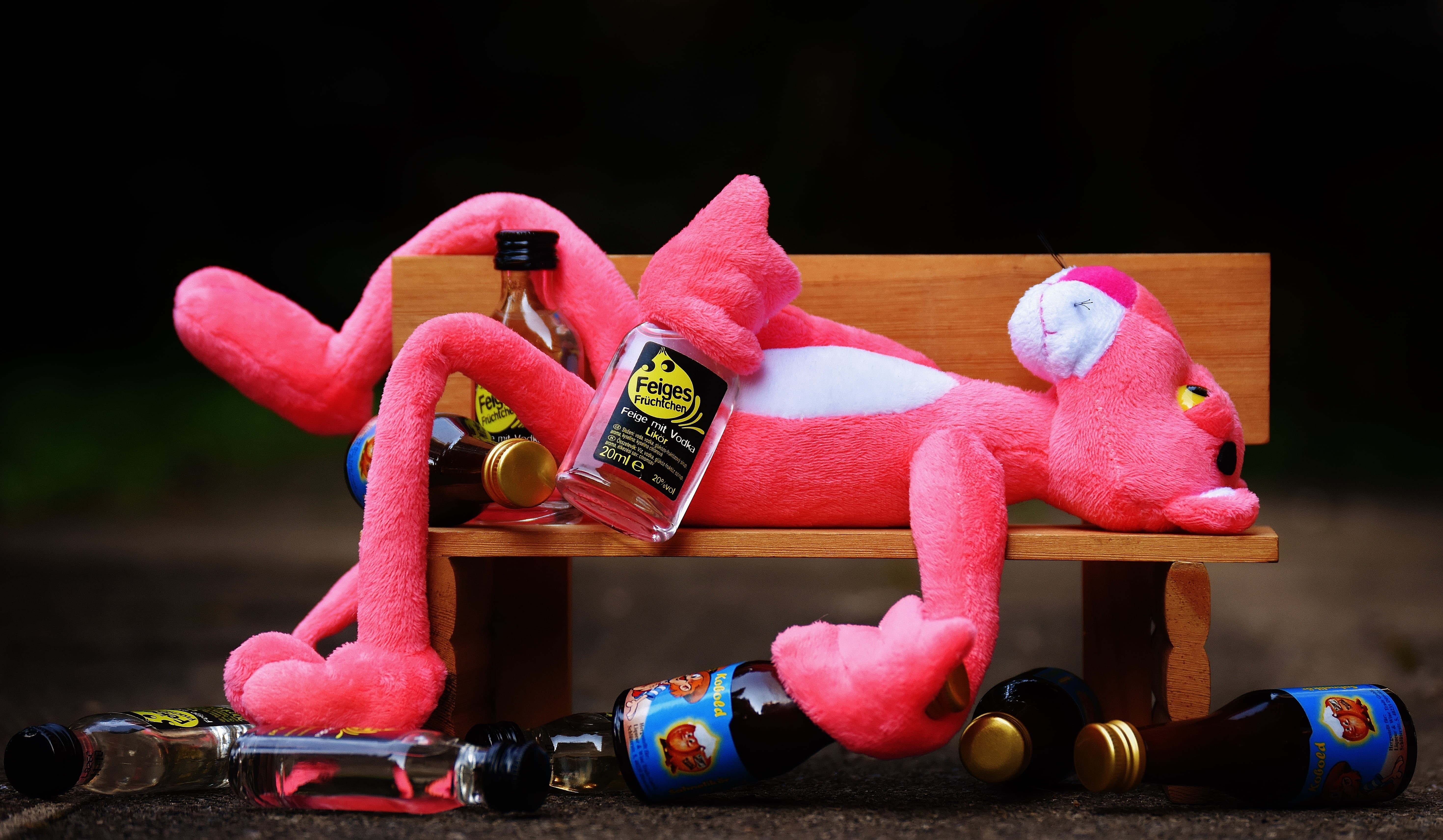indoors, funny, animal, stuffed animal, 5K, studio shot, human representation, plush, panther, art and craft, figure, cute, drink, vacations, no people, HD Wallpaper