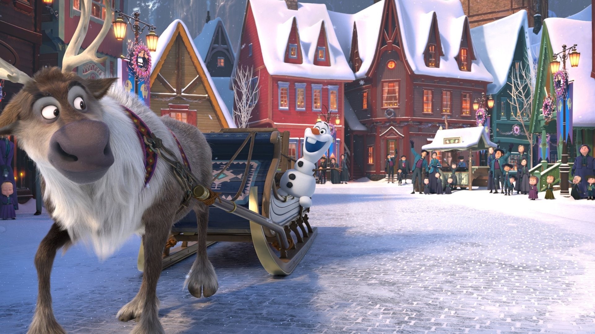 1080P, Olafs Frozen Adventure, Movie, Sven (Frozen), Olaf (Frozen), HD Wallpaper