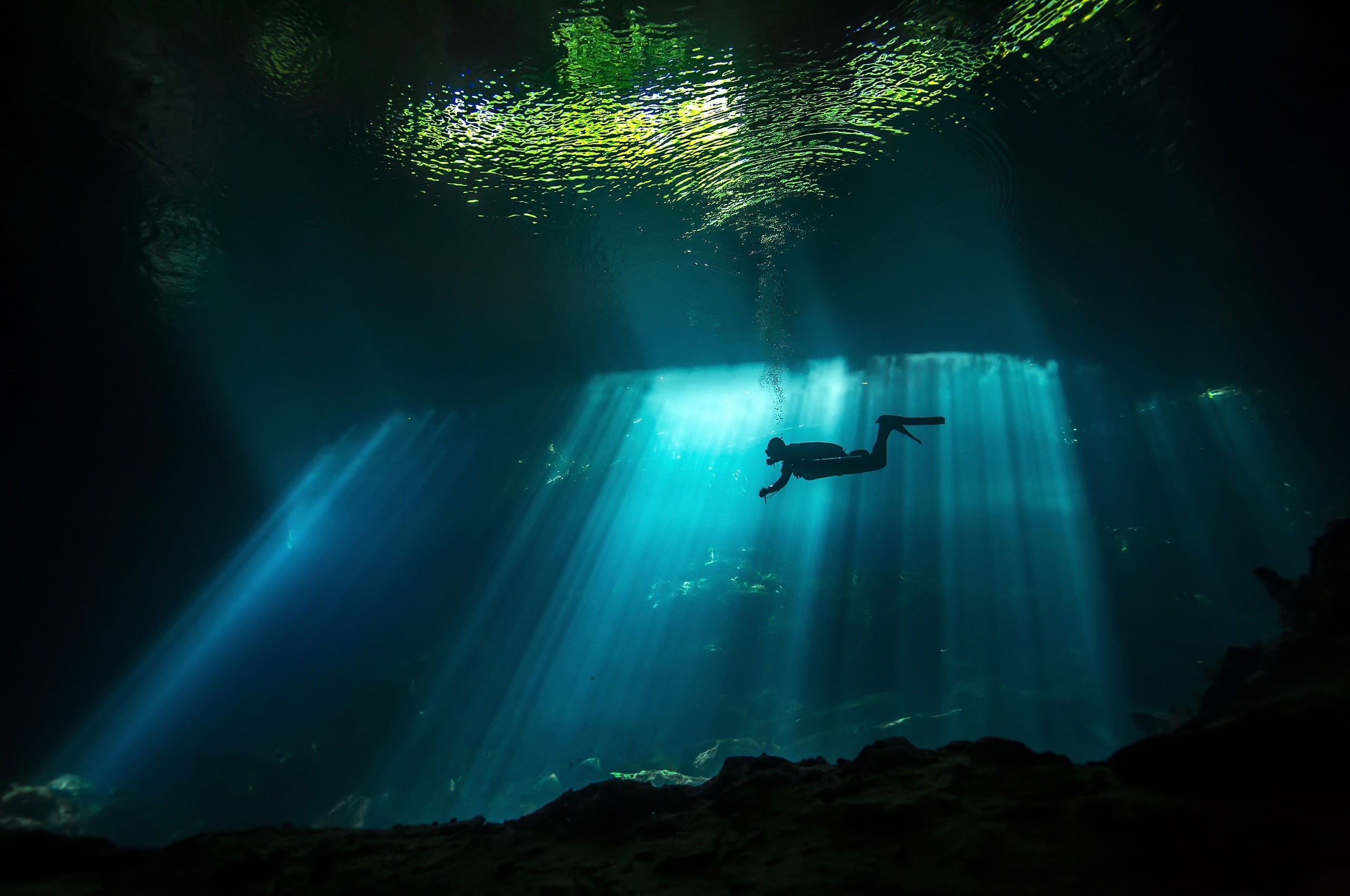 2K, Sunbeam, Sports, Scuba diving, Underwater, Diver, HD Wallpaper