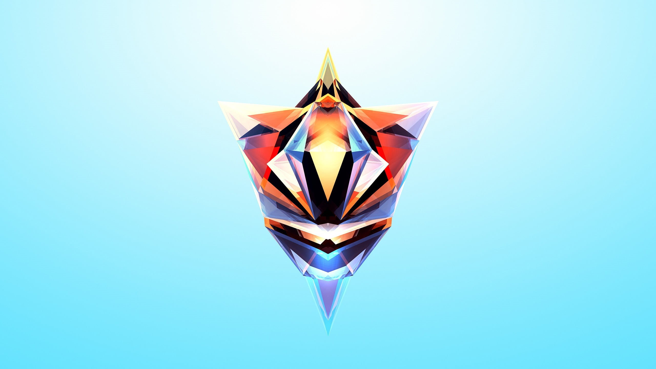 application, game, blue, abstract, 2K, paper, diamond - gemstone, art and craft, blue background, silver, mid-air, cut out, copy space, no people, single object, HD Wallpaper